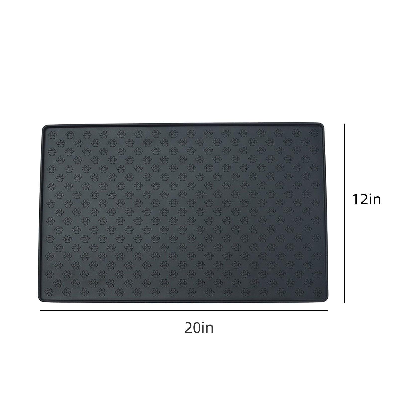 Darzheoy Dog Food Mat, Waterproof Dog Bowl Mat, Silicone Dog Mat for Food and Water, Pet Food Mat with Edges, Nonslip Dog Feeding Mat, Dog Food Mats for Floors Black - Image 3