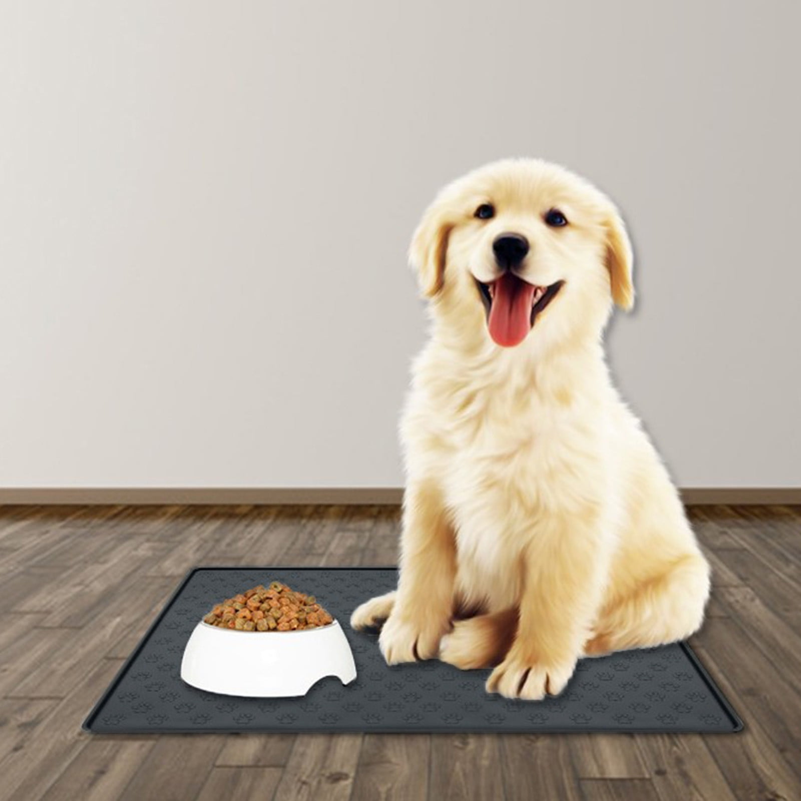 Darzheoy Dog Food Mat, Waterproof Dog Bowl Mat, Silicone Dog Mat for Food and Water, Pet Food Mat with Edges, Nonslip Dog Feeding Mat, Dog Food Mats for Floors Black - Image 6
