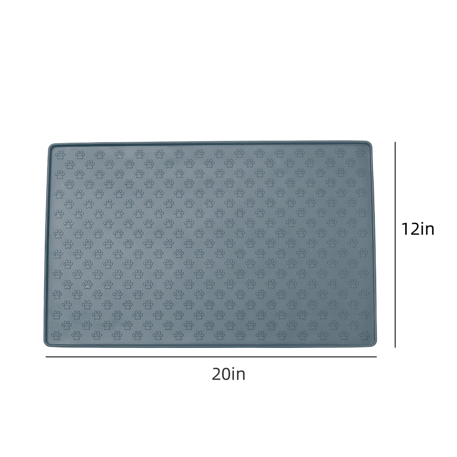 Darzheoy Dog Food Mat, Waterproof Dog Bowl Mat, Silicone Dog Mat for Food and Water, Pet Food Mat with Edges, Nonslip Dog Feeding Mat, Dog Food Mats for Floors Gray - Image 3