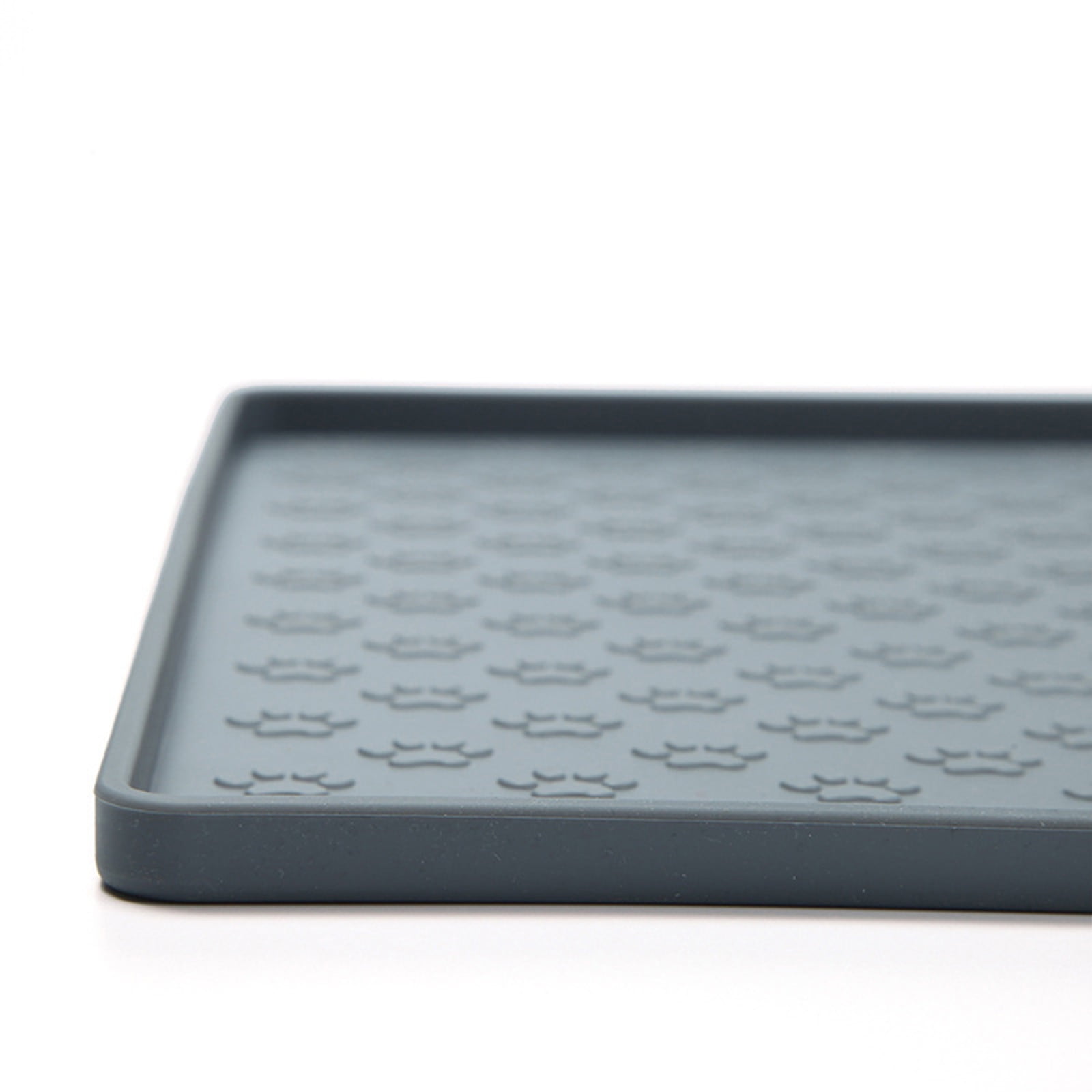 Darzheoy Dog Food Mat, Waterproof Dog Bowl Mat, Silicone Dog Mat for Food and Water, Pet Food Mat with Edges, Nonslip Dog Feeding Mat, Dog Food Mats for Floors Gray - Image 7