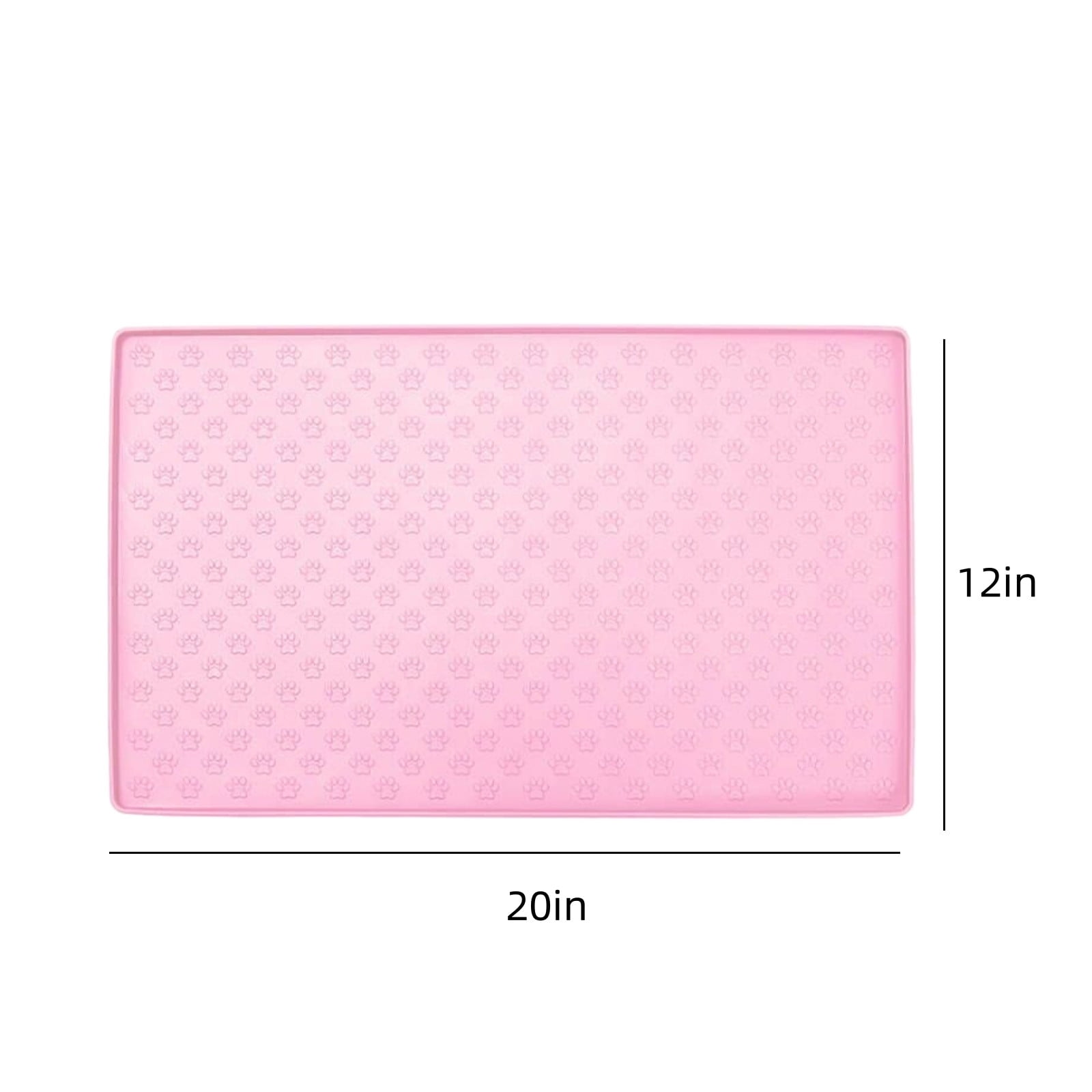 Darzheoy Dog Food Mat, Waterproof Dog Bowl Mat, Silicone Dog Mat for Food and Water, Pet Food Mat with Edges, Nonslip Dog Feeding Mat, Dog Food Mats for Floors Pink - Image 3