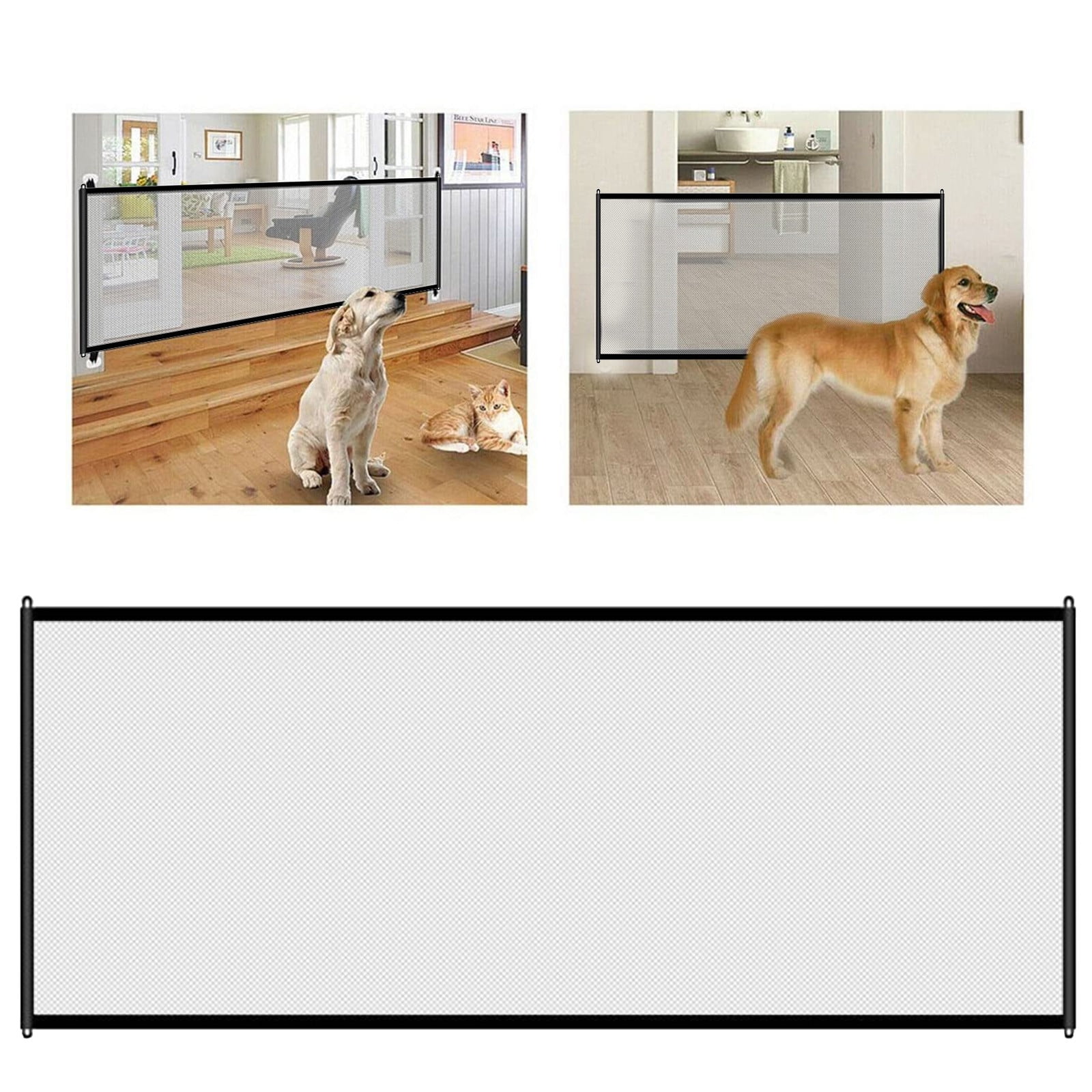 Chmadoxn 43×28 Inch Freestanding Foldable Dog Gate for Pet Dog, Isolation Fence Foldable Indoor Dog Gate Puppy Safety Fence Dog Gate for The House, Doorway, Stairs M Black - Image 4