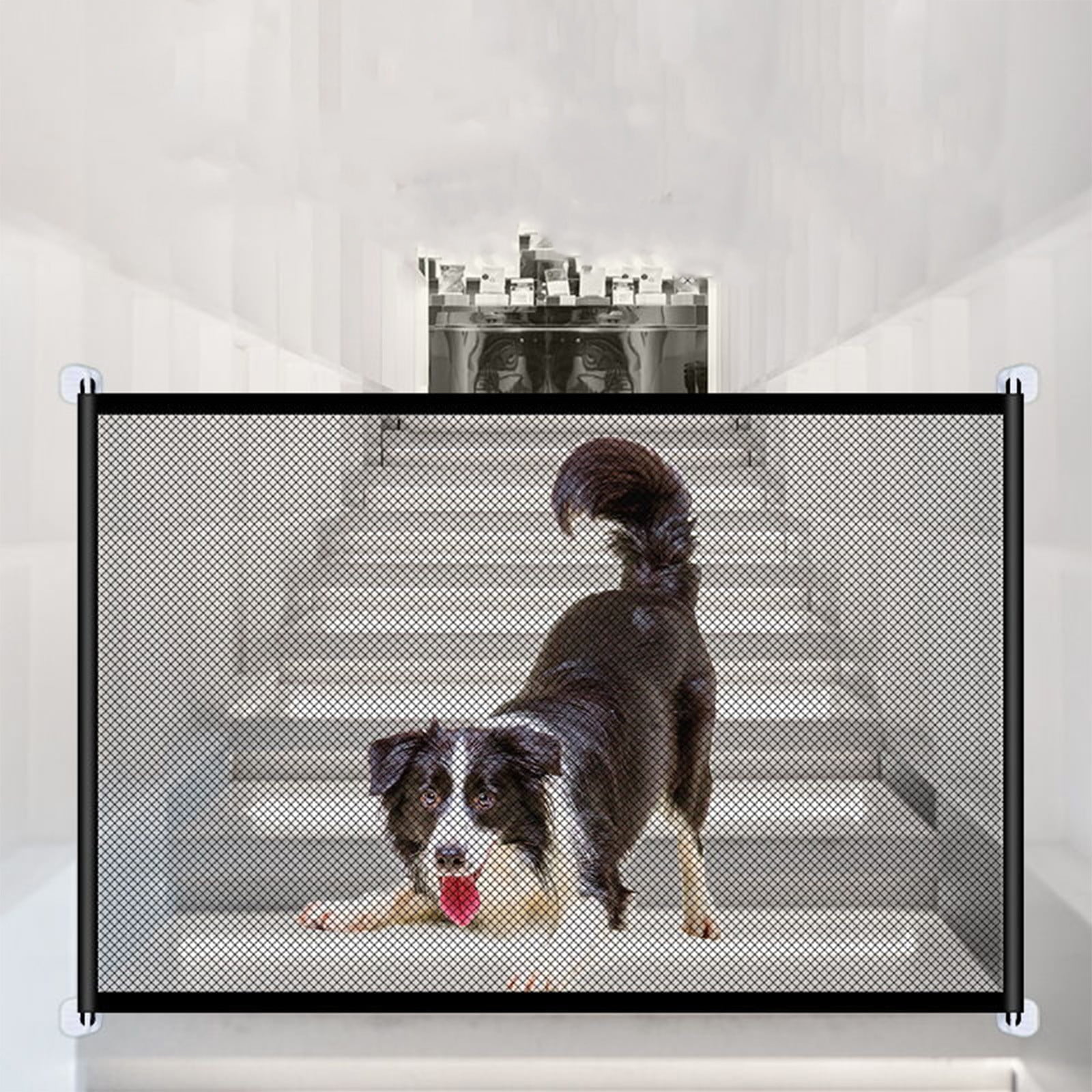 Chmadoxn 43×28 Inch Freestanding Foldable Dog Gate for Pet Dog, Isolation Fence Foldable Indoor Dog Gate Puppy Safety Fence Dog Gate for The House, Doorway, Stairs M Black - Image 5