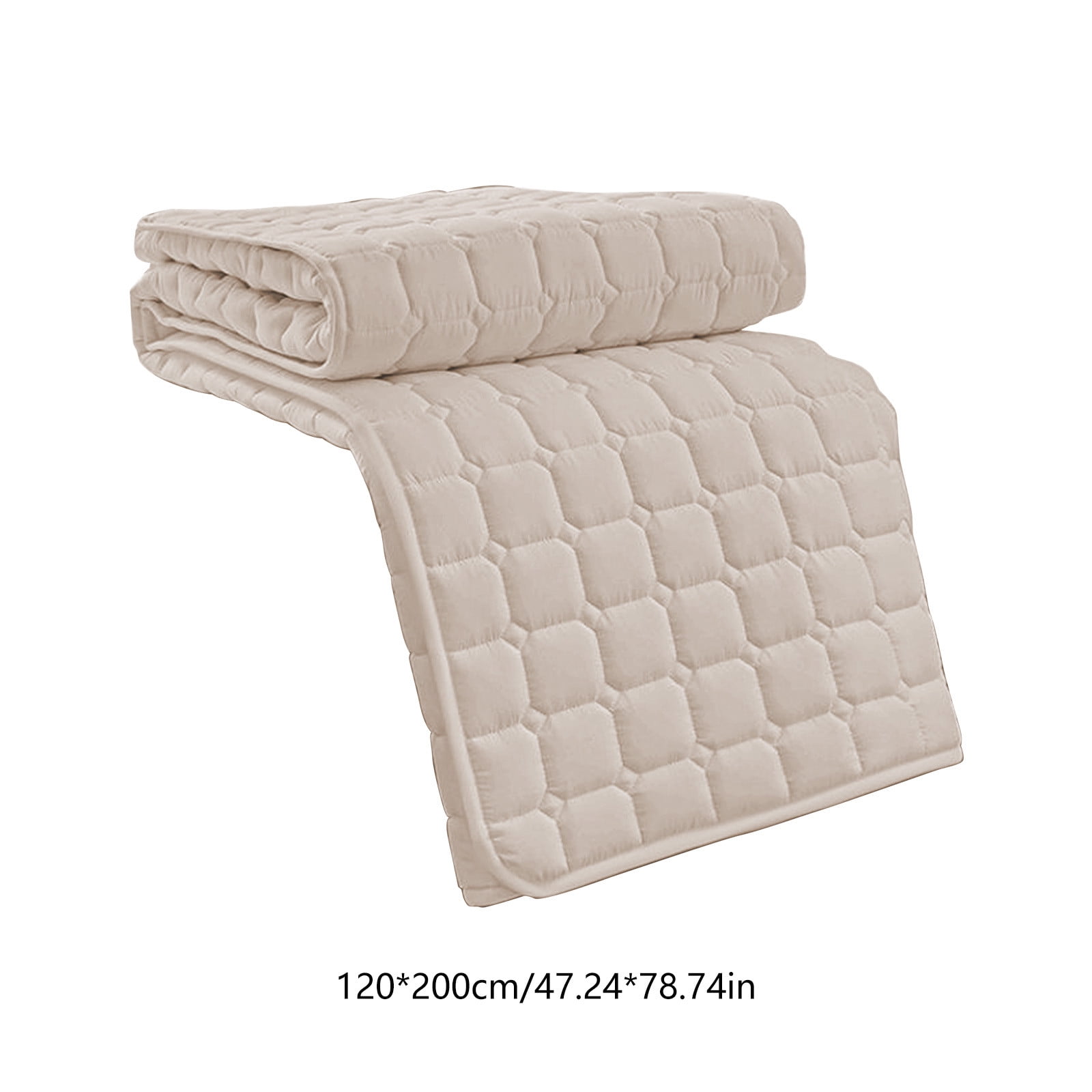 Chmadoxn Queen Mattress, 47×78 Inch Floor Mattress, Thicken Floor Sleeping Pad Foldable, Roll Up Mat Easy to Store and Portable, Mattress Suitable for Camping and Guest Room 47×78 in Khaki - Image 3
