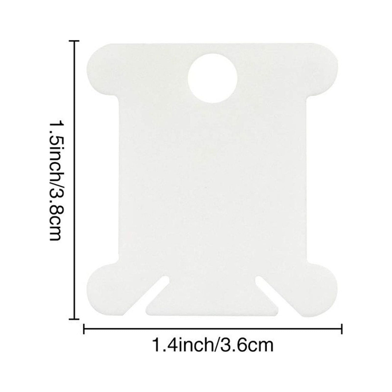 Chmadoxn Embroidery Floss Bobbins, Sewing Thread Winding Plate Board,50 pc Embroidery Floss Organizer, Plastic Embroidery Thread Cards for Cross Stitch Thread Holder Sewing Storage 100 pc white - Image 4