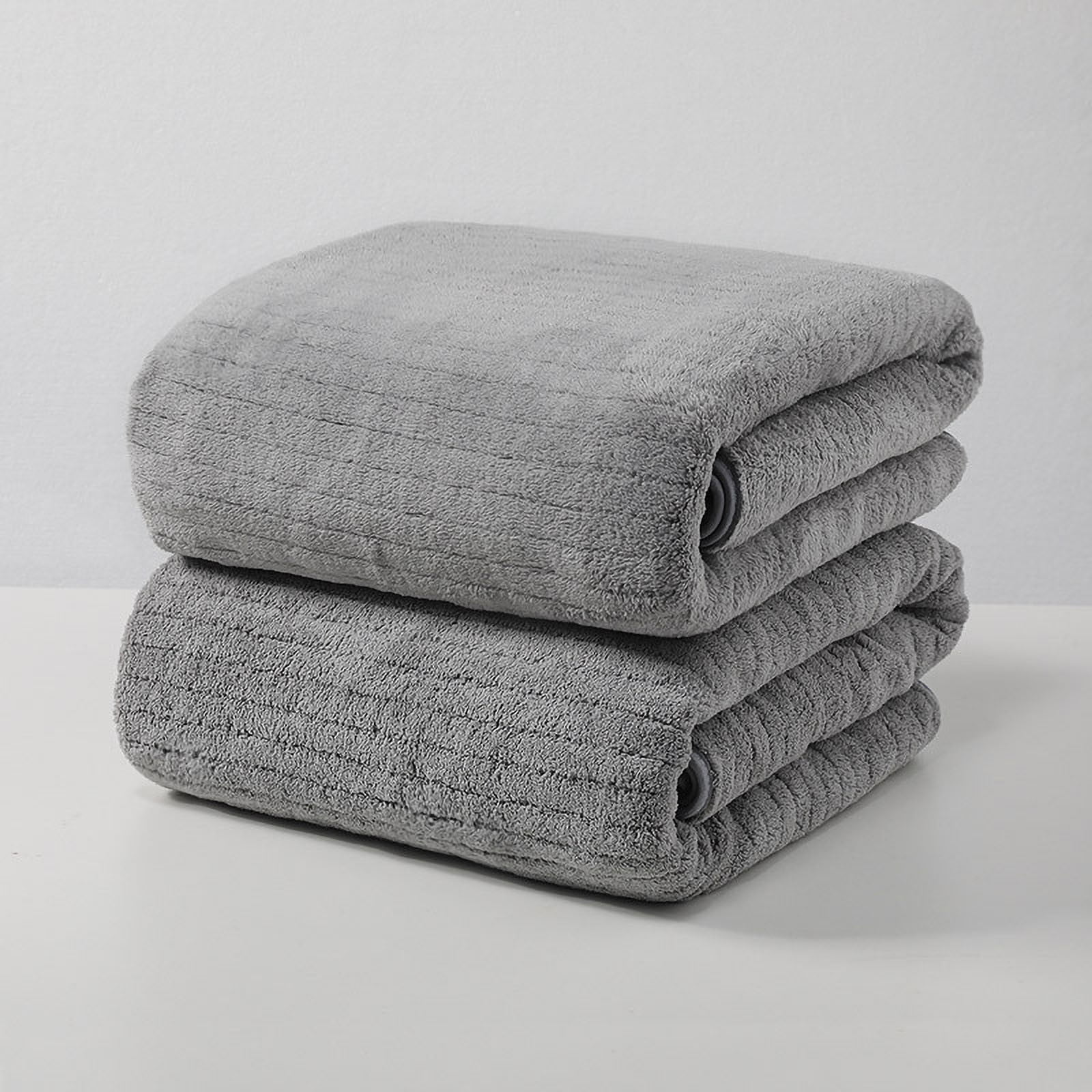 Chmadoxn Microfiber Hair Towel Wrap - Quick Dry Curly Hair Wraps for Women Wet Hair, Microfiber Towel for Hair, Hair Drying Towel Wrap, Hair Towels for Women, Hair Turban for Wet Hair (29 ×14 Inch) 4 pc Gray - Image 2