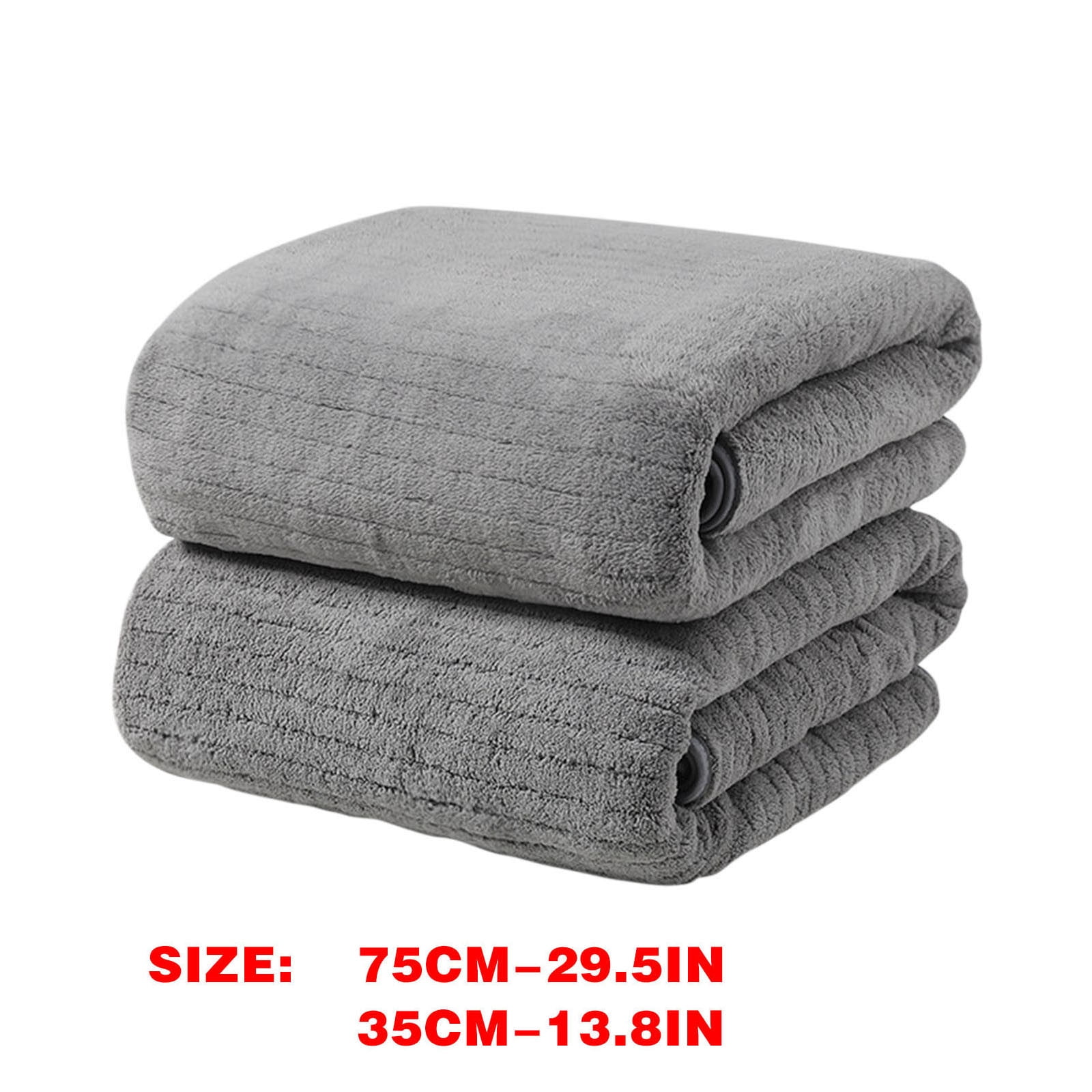 Chmadoxn Microfiber Hair Towel Wrap - Quick Dry Curly Hair Wraps for Women Wet Hair, Microfiber Towel for Hair, Hair Drying Towel Wrap, Hair Towels for Women, Hair Turban for Wet Hair (29 ×14 Inch) 4 pc Gray - Image 3