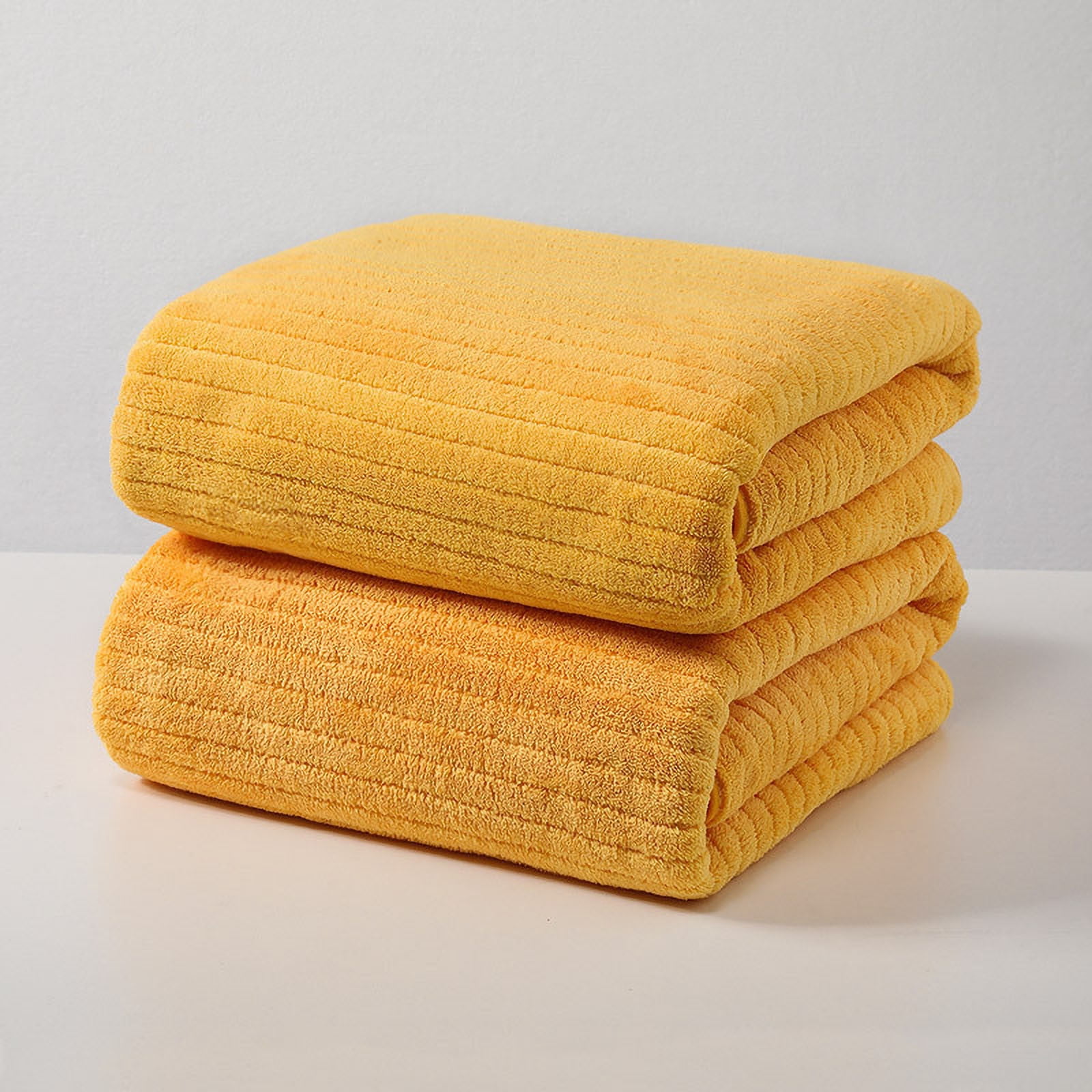 Chmadoxn Microfiber Hair Towel Wrap - Quick Dry Curly Hair Wraps for Women Wet Hair, Microfiber Towel for Hair, Hair Drying Towel Wrap, Hair Towels for Women, Hair Turban for Wet Hair (29 ×14 Inch) 3 pc Yellow - Image 3