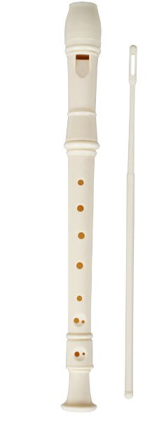 8 Hole Soprano Recorder Flute for Kids and Adults with Cleaning Rod, Ideal for School Bands, Music Classes, and - 31.80X2.80X2.50CM White - Image 1