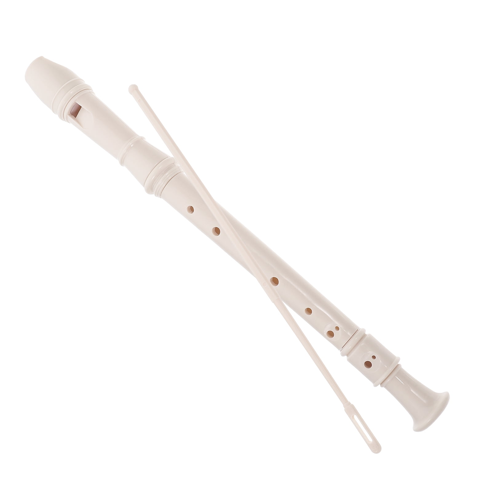8 Hole Soprano Recorder Flute for Kids and Adults with Cleaning Rod, Ideal for School Bands, Music Classes, and - 31.80X2.80X2.50CM White - Image 3