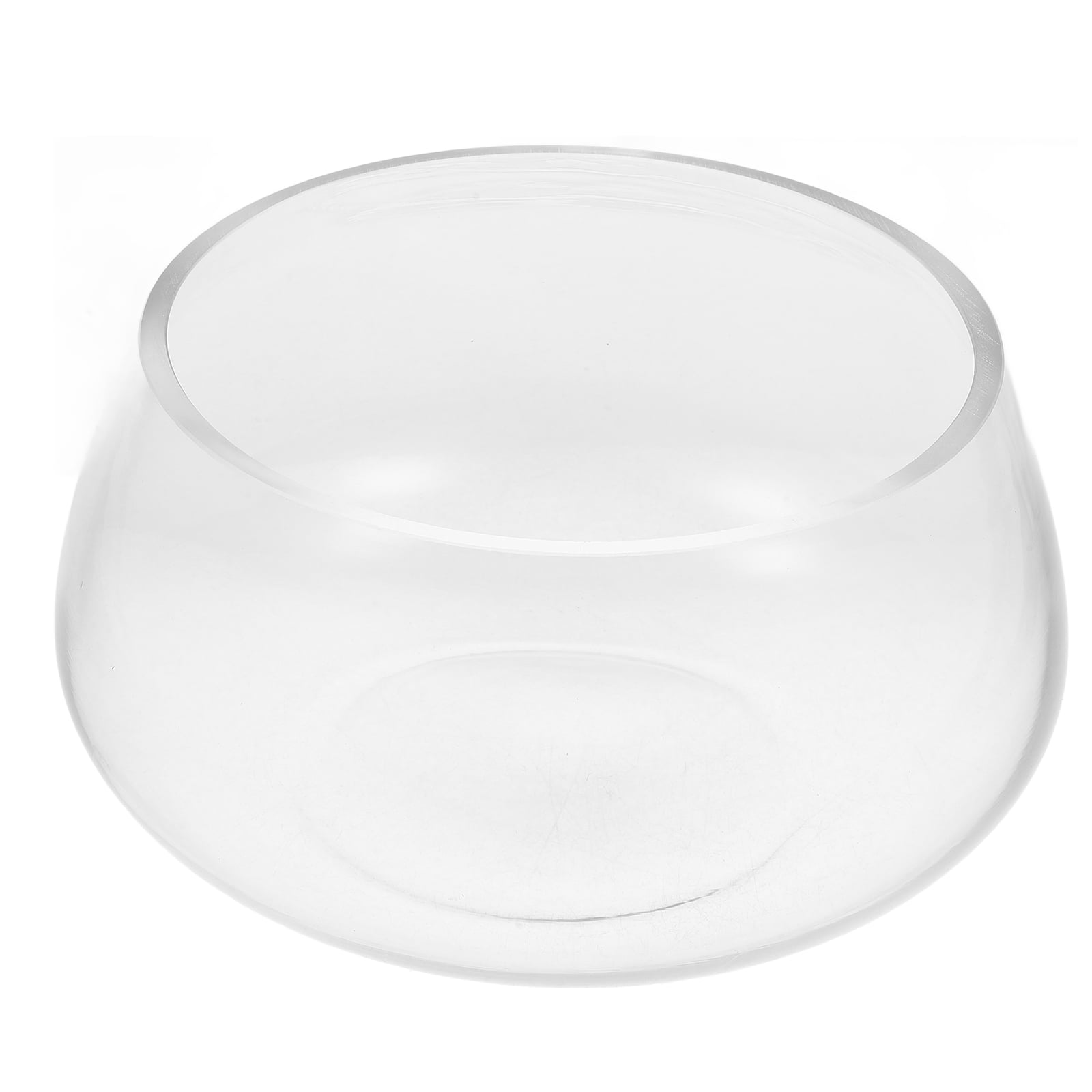 Round Clear Glass Fish Bowl Small Transparent Aquarium Tank for Desktop Fish Tank Landscaping and Turtle Habitat 0.00X0.00X0.00CM Transparent - Image 2