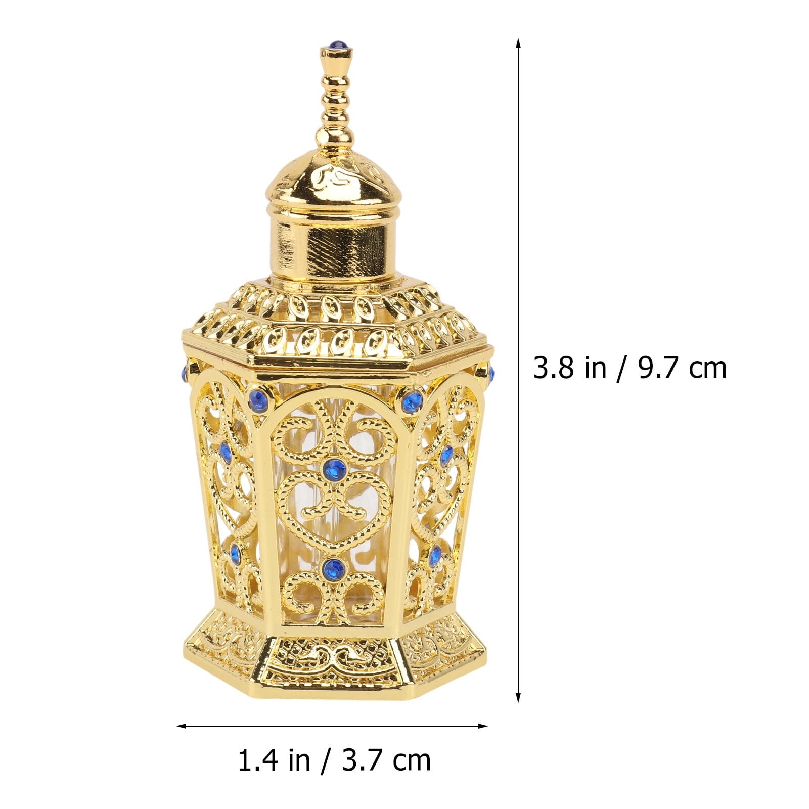 HOOWIFFY Golden Glass Perfume Bottle with Craftsmanship 1Pc - Image 2