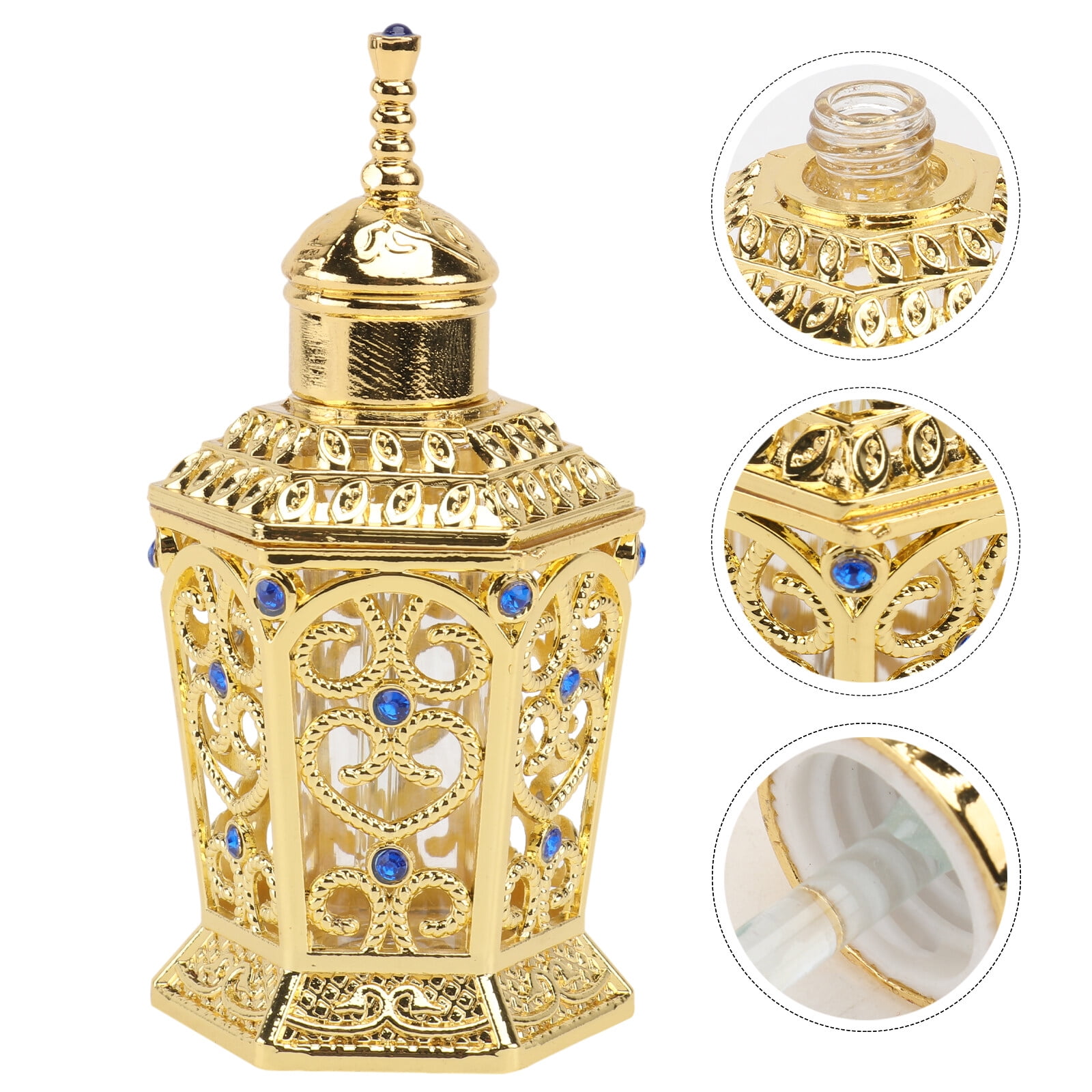 HOOWIFFY Golden Glass Perfume Bottle with Craftsmanship 1Pc - Image 3