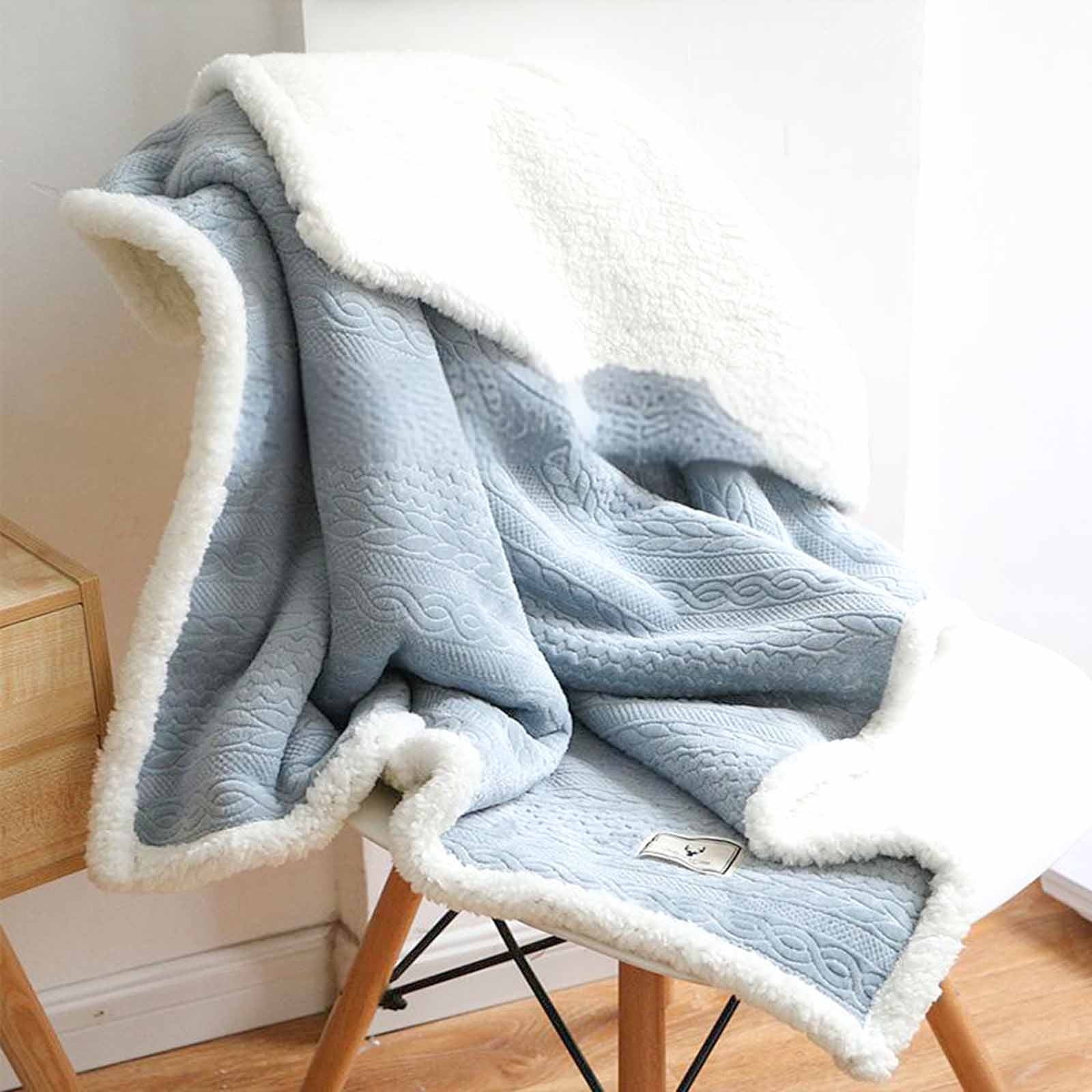 Kdkad Double-Sided Wearable Blanket, Ultra Soft Flannel Shawl Blanket, Reversible Blanket for Women and Men, Throw Blanket for Home, Travel, Warm Present (31.5×47.2 Inch) 31.5×47.2 in Gray - Image 6
