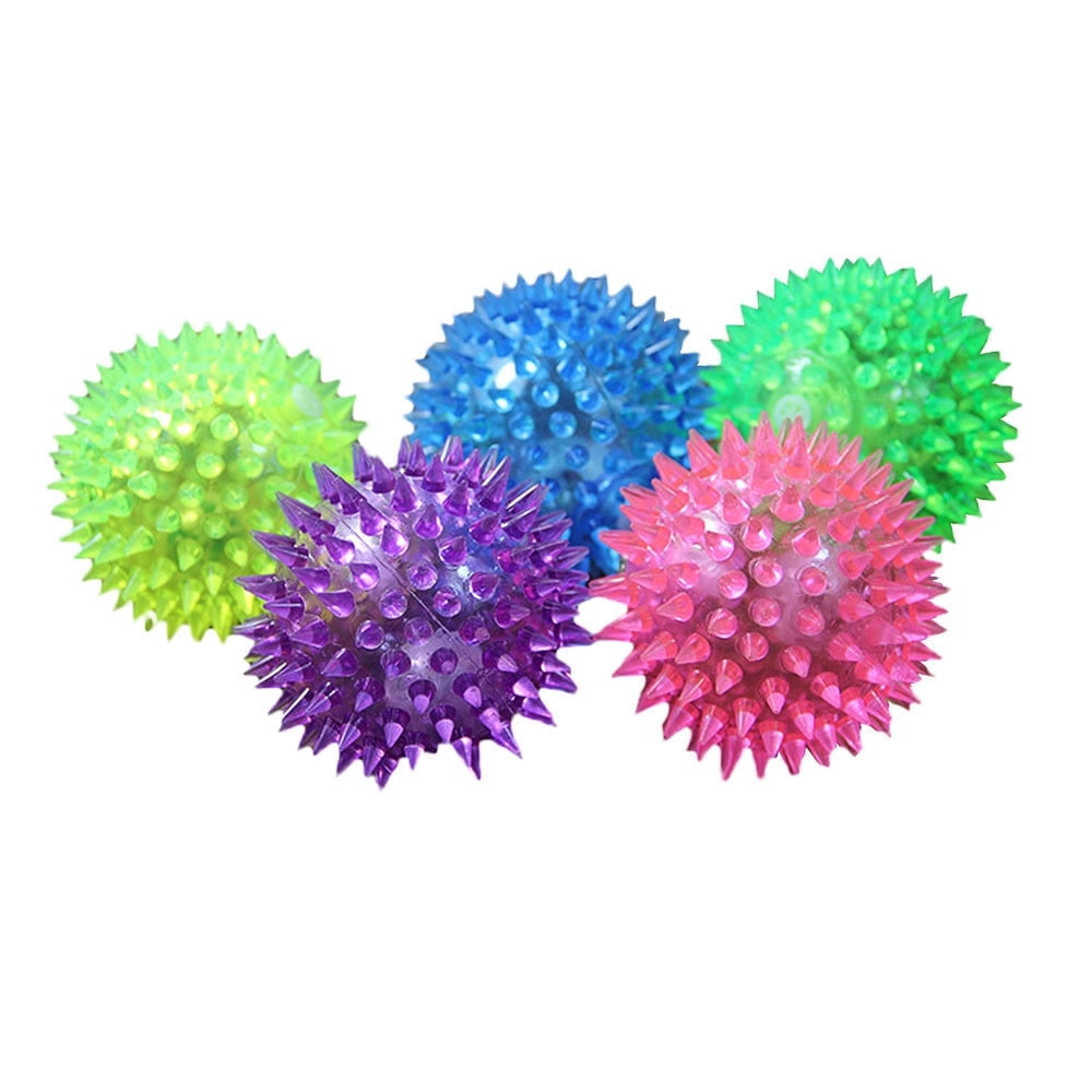 Darzheoy Light up LED Dog Ball Elastic Flashing Ball Glowing Interactive Dog Toy Ball Flash LED Dog Ball Toy Pet Color Ball Bounce-Activated for Dogs and Puppies (Random) Color random delivery - Image 1