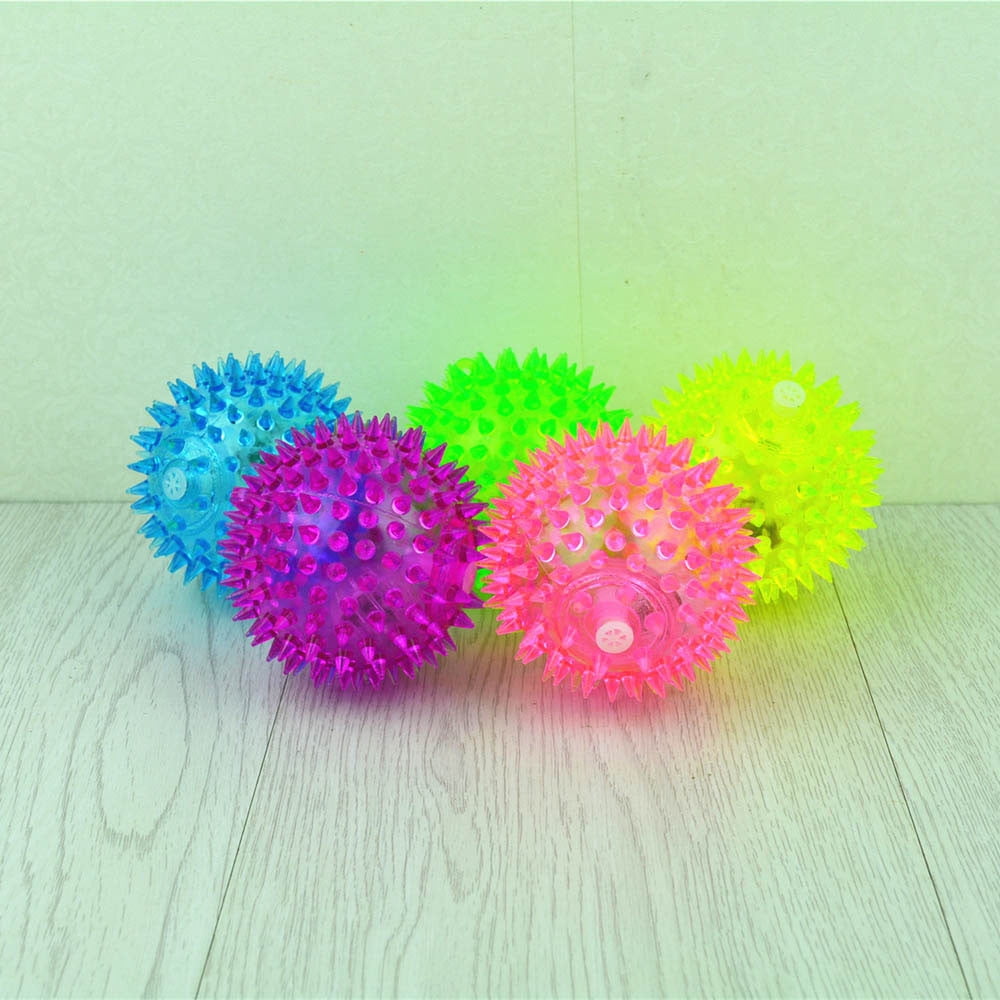 Darzheoy Light up LED Dog Ball Elastic Flashing Ball Glowing Interactive Dog Toy Ball Flash LED Dog Ball Toy Pet Color Ball Bounce-Activated for Dogs and Puppies (Random) Color random delivery - Image 3