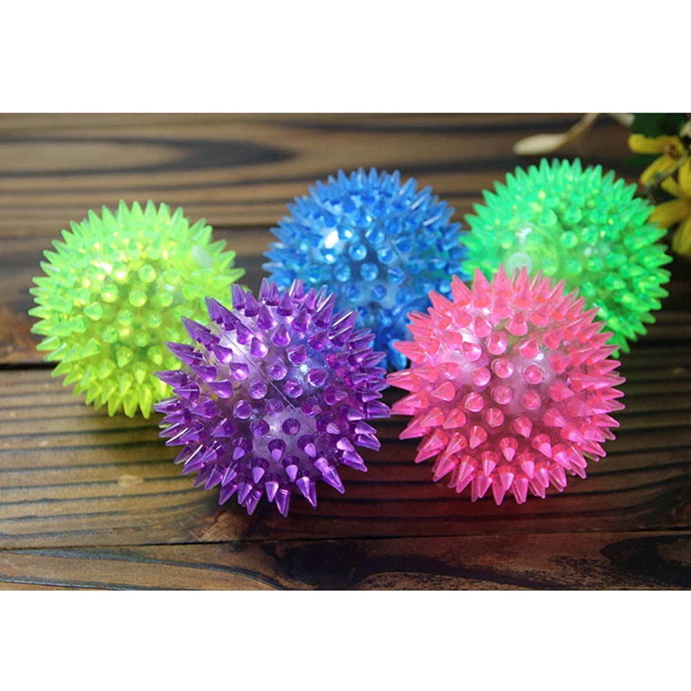 Darzheoy Light up LED Dog Ball Elastic Flashing Ball Glowing Interactive Dog Toy Ball Flash LED Dog Ball Toy Pet Color Ball Bounce-Activated for Dogs and Puppies (Random) Color random delivery - Image 4
