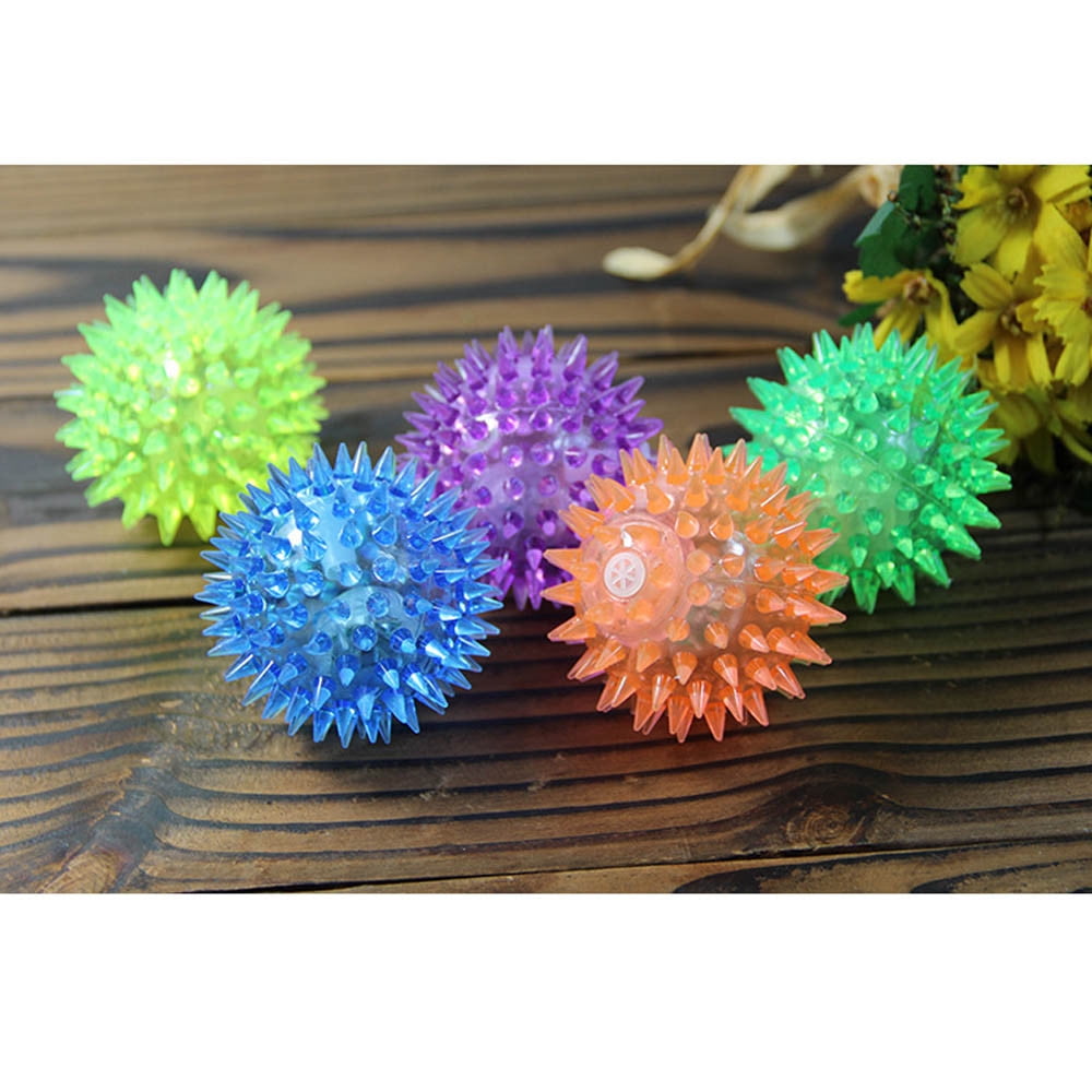 Darzheoy Light up LED Dog Ball Elastic Flashing Ball Glowing Interactive Dog Toy Ball Flash LED Dog Ball Toy Pet Color Ball Bounce-Activated for Dogs and Puppies (Random) Color random delivery - Image 5