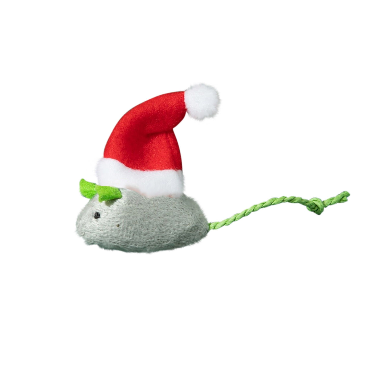 Darzheoy Catnip Toys Interactive Toy Christmas Hat Costume Plush Mouse Shaped Cat Toys for Cat Kitten Indoor A - Image 4