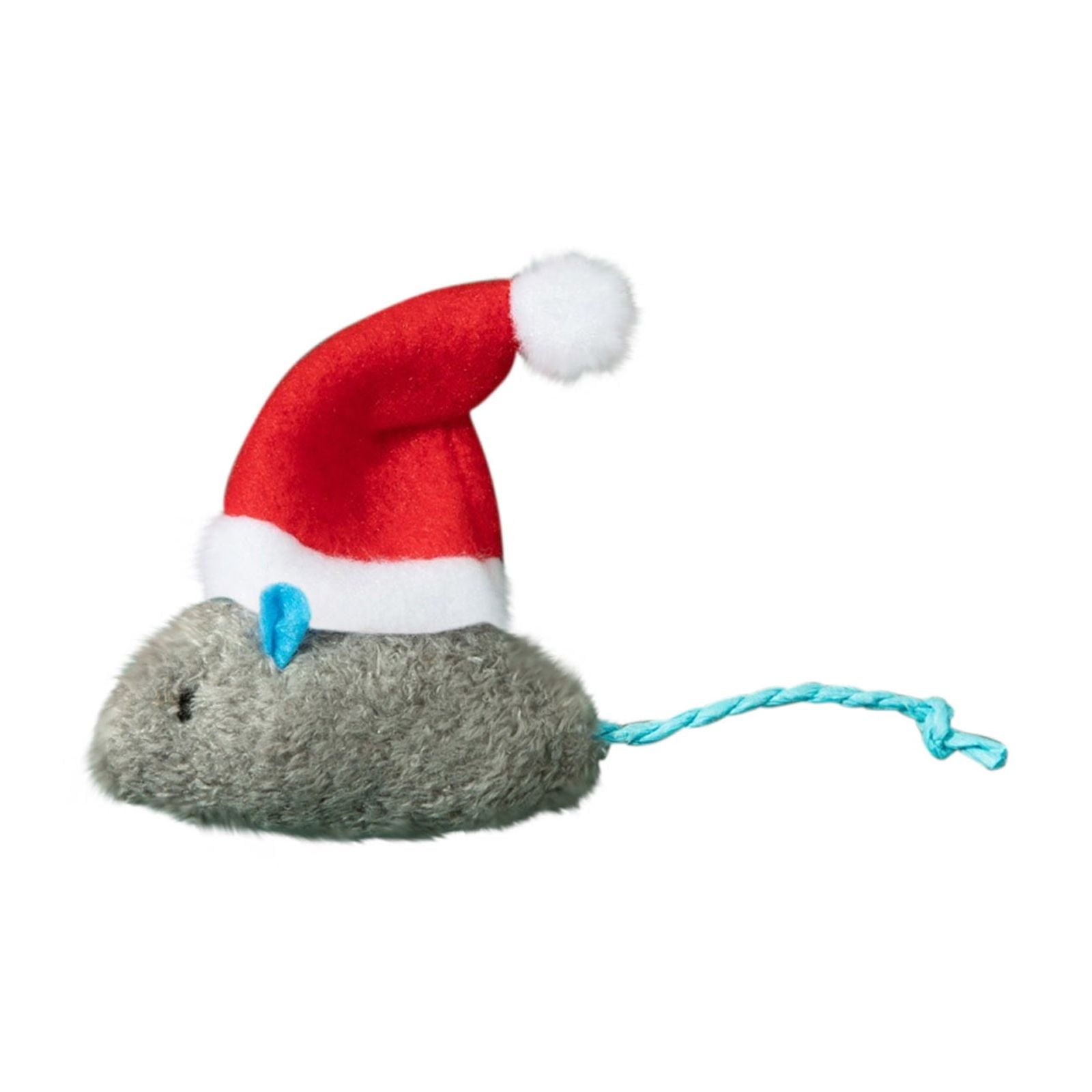 Darzheoy Catnip Toys Interactive Toy Christmas Hat Costume Plush Mouse Shaped Cat Toys for Cat Kitten Indoor B - Image 1