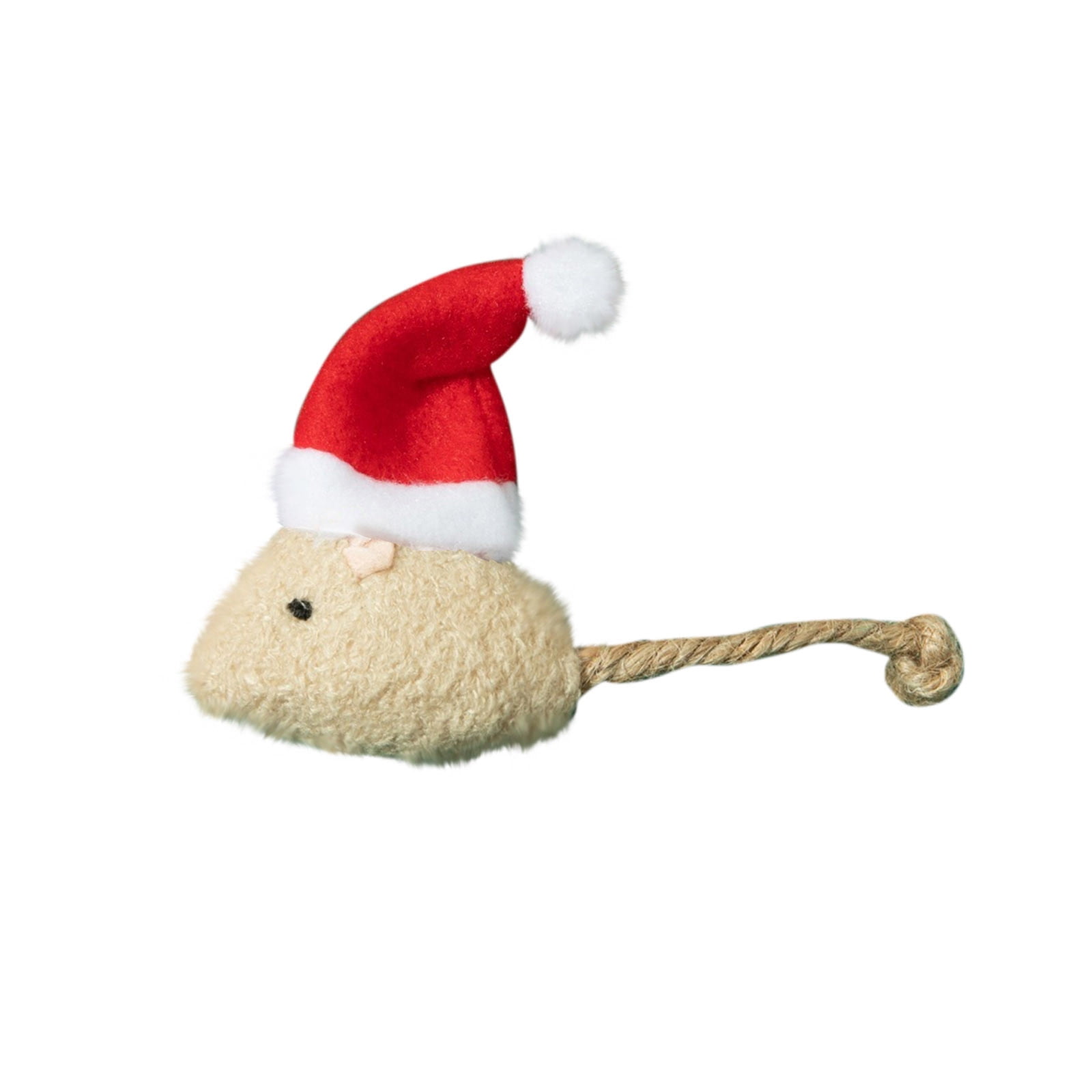 Darzheoy Catnip Toys Interactive Toy Christmas Hat Costume Plush Mouse Shaped Cat Toys for Cat Kitten Indoor C - Image 1