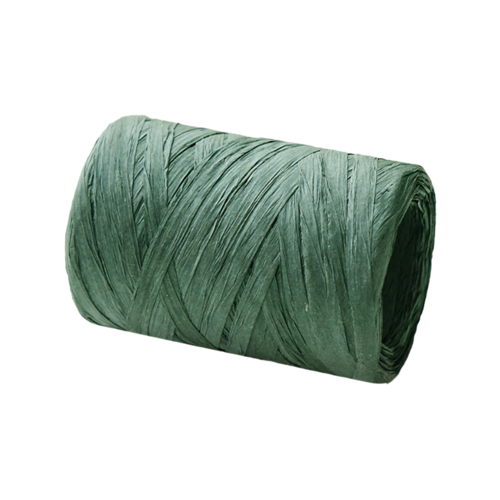 Darzheoy Raffia Ribbon, Christmas Gift Wrapping Raffia Paper String Ribbon Packing Paper Twine for Craft DIY Supply Christmas, 328ft Green - Image 1