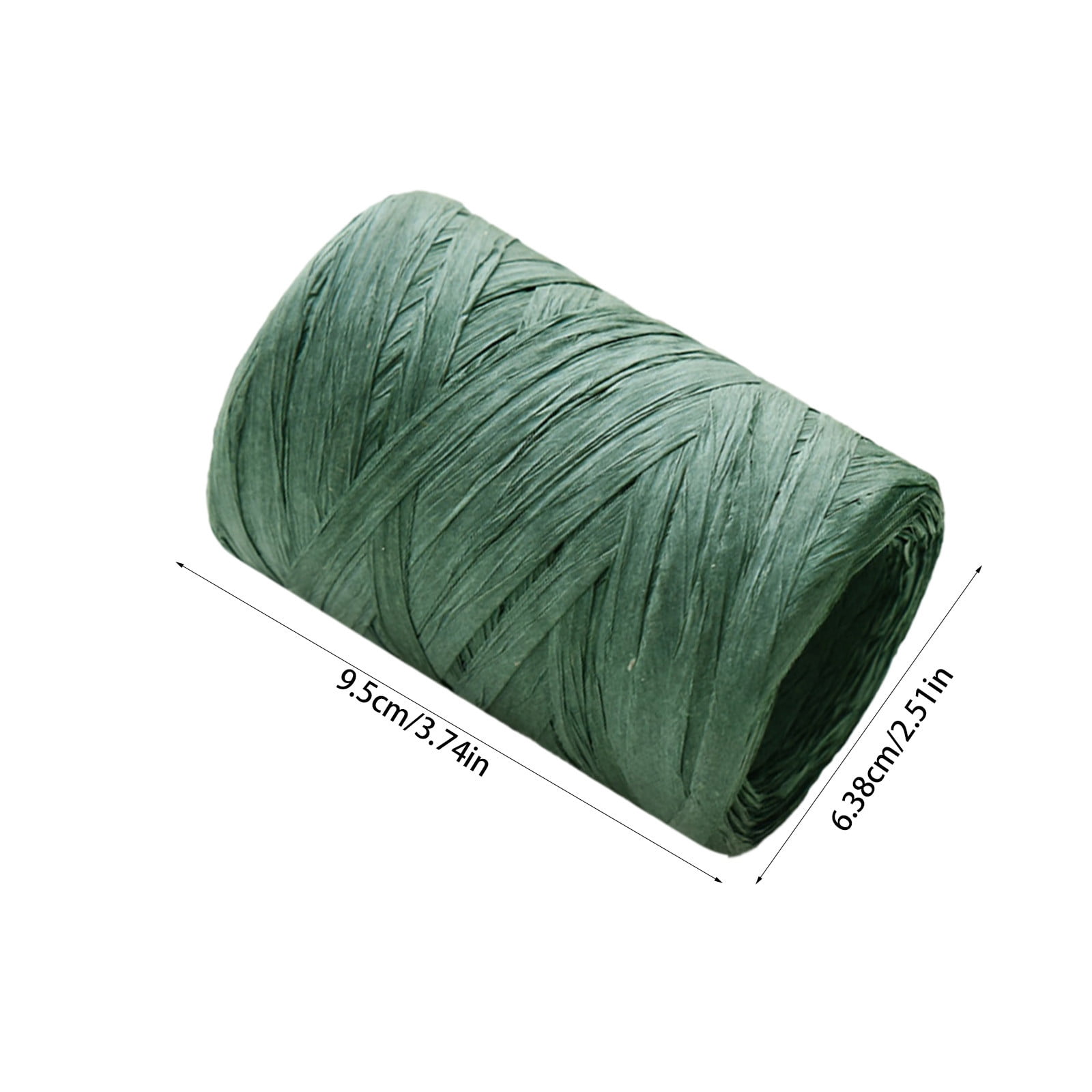 Darzheoy Raffia Ribbon, Christmas Gift Wrapping Raffia Paper String Ribbon Packing Paper Twine for Craft DIY Supply Christmas, 328ft Green - Image 3
