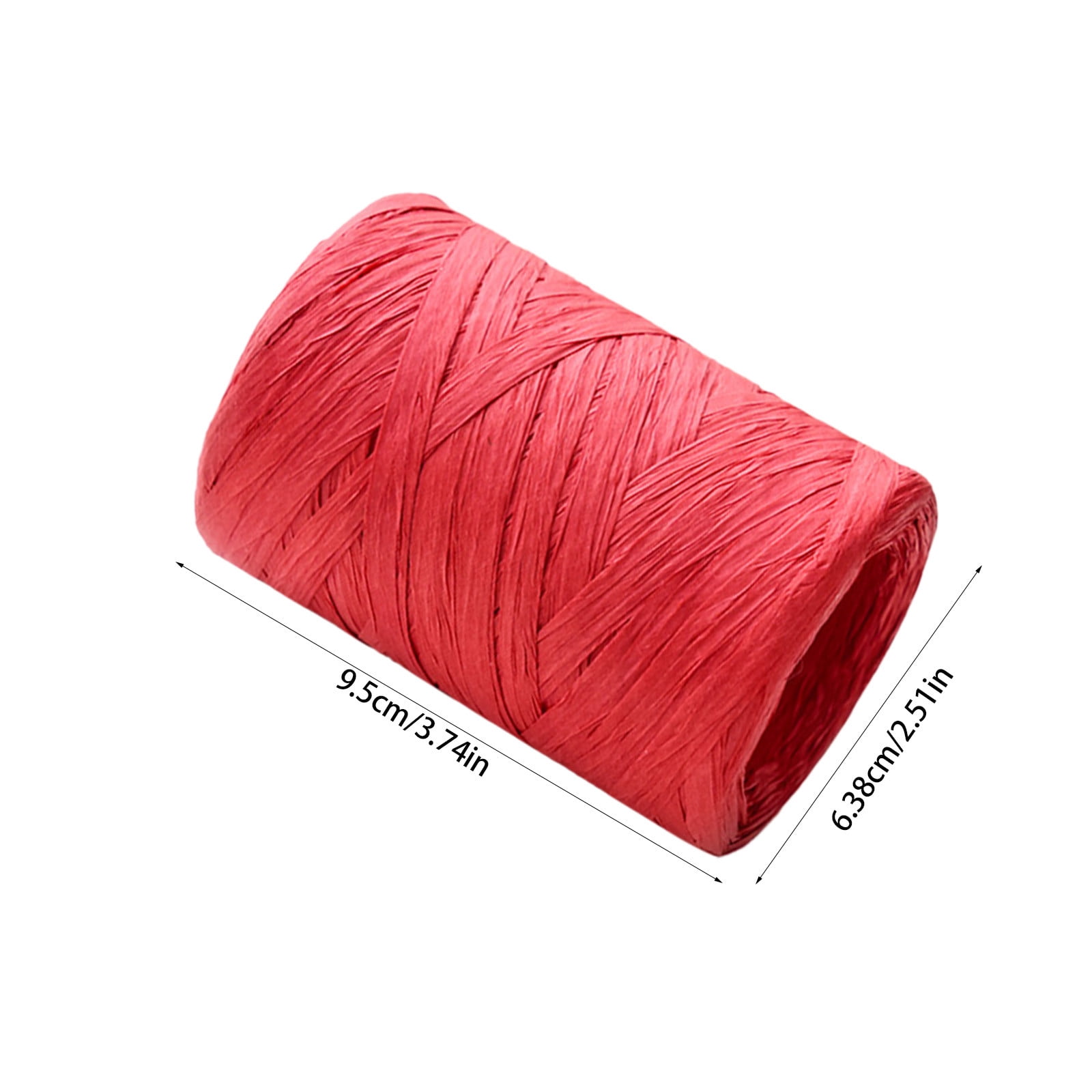Darzheoy Raffia Ribbon, Christmas Gift Wrapping Raffia Paper String Ribbon Packing Paper Twine for Craft DIY Supply Christmas, 328ft Red - Image 3