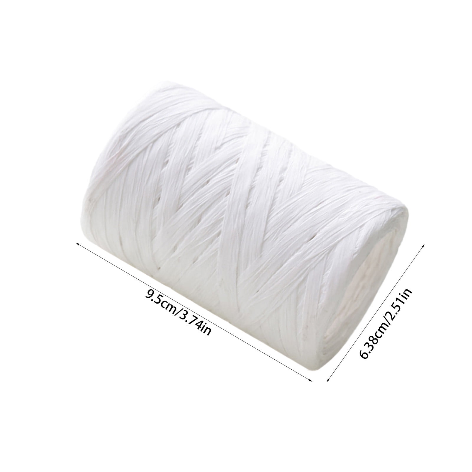 Darzheoy Raffia Ribbon, Christmas Gift Wrapping Raffia Paper String Ribbon Packing Paper Twine for Craft DIY Supply Christmas, 328ft White - Image 3
