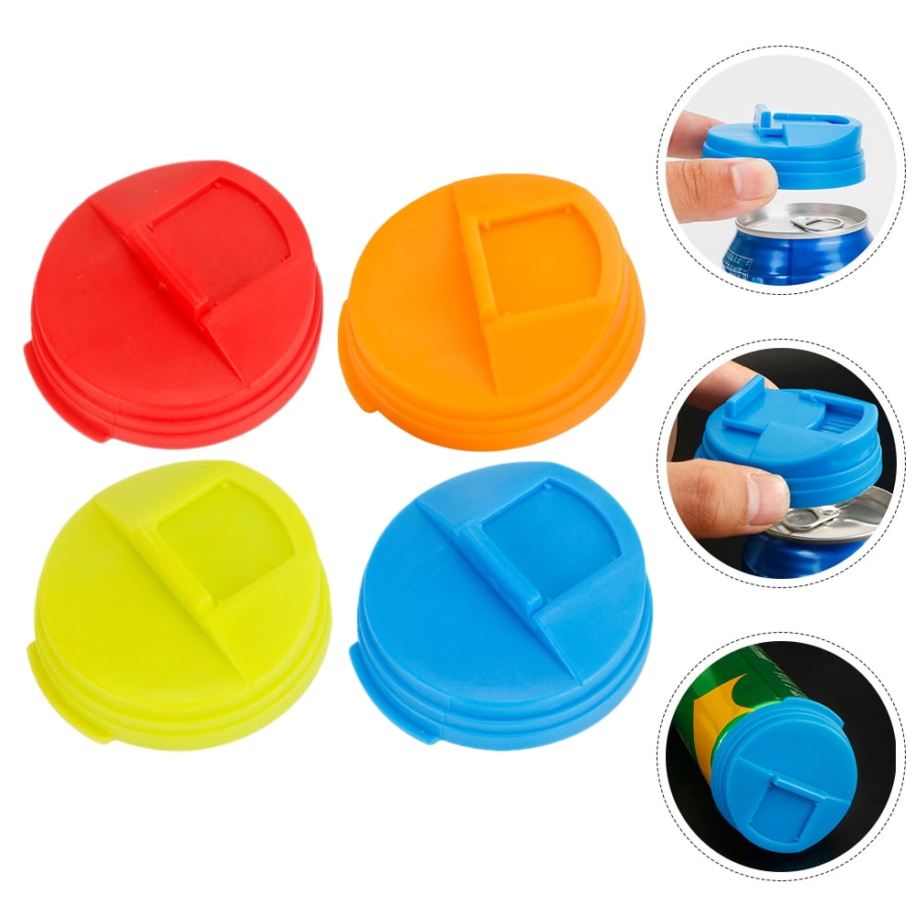 4pcs Soda Can Lids Plastic Leakproof Soda Can Covers Sealing Soda Can Covers 5.80X5.80X1.60CM Assorted Color - Image 4