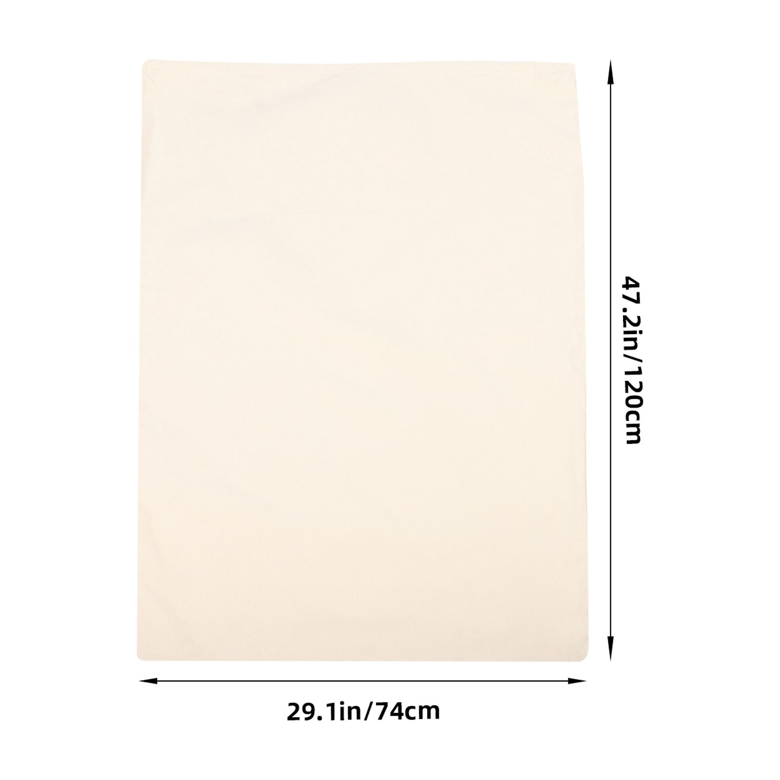 Large Capacity Canvas Drawstring Camping Bag, Outdoor Packing Sack for Hiking, Travel, and Sports 120.00X74.00X0.10CM Beige - Image 2