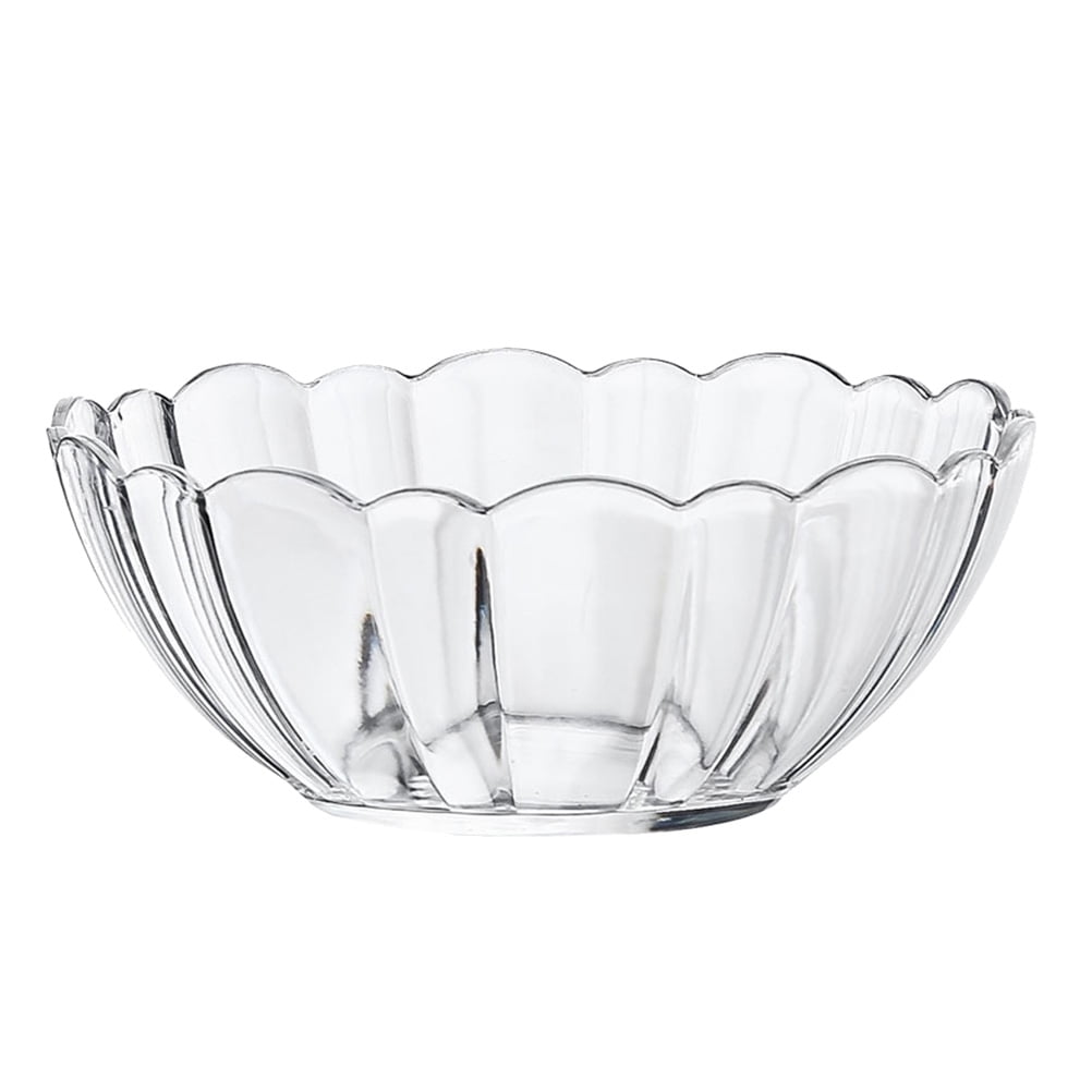 Luxshiny Transparent Acrylic Lotus Bowl - Lightweight Serving Bowl for Salad, Fruits, Desserts, Ideal for Parties, Gatherings, and Everyday Use 13.2*13.2*5.2cm As Shown - Image 1