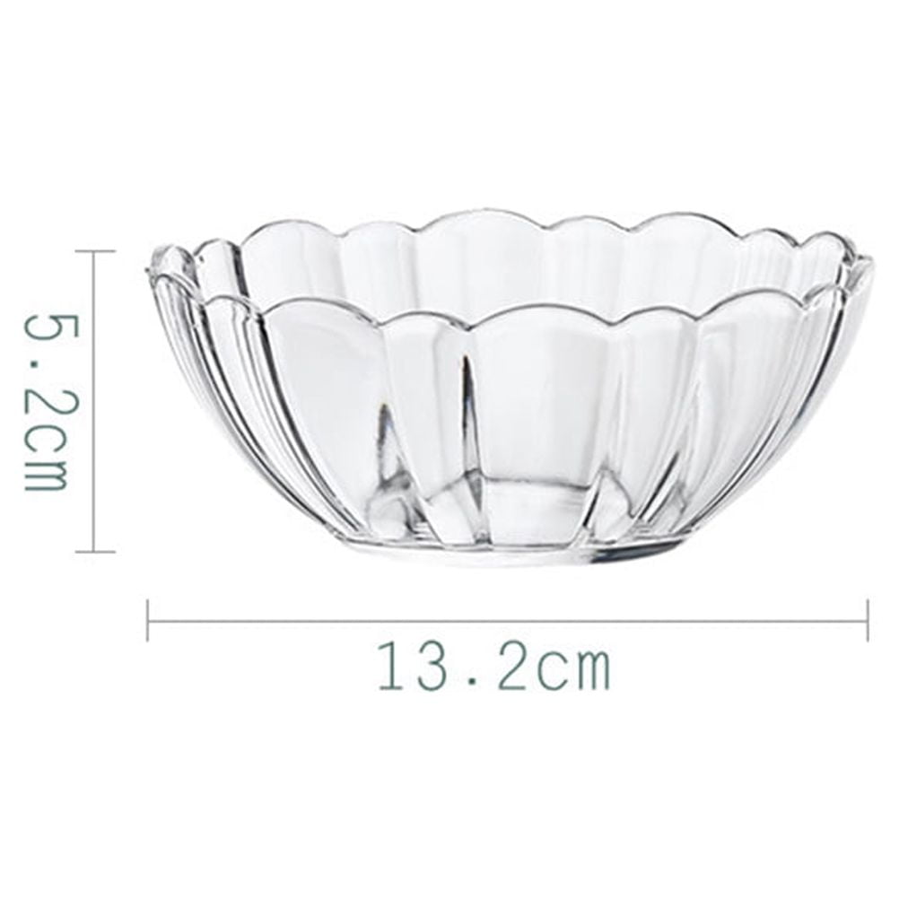 Luxshiny Transparent Acrylic Lotus Bowl - Lightweight Serving Bowl for Salad, Fruits, Desserts, Ideal for Parties, Gatherings, and Everyday Use 13.2*13.2*5.2cm As Shown - Image 2