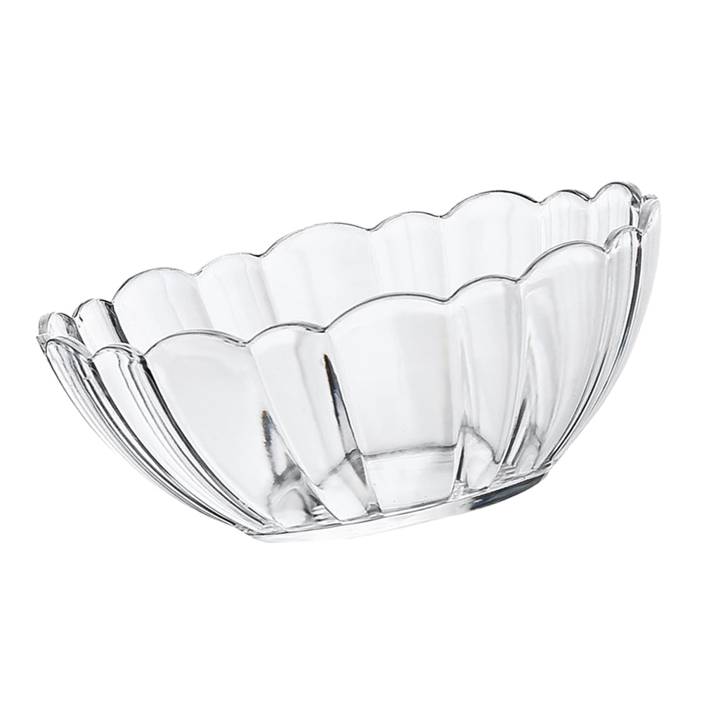 Luxshiny Transparent Acrylic Lotus Bowl - Lightweight Serving Bowl for Salad, Fruits, Desserts, Ideal for Parties, Gatherings, and Everyday Use 13.2*13.2*5.2cm As Shown - Image 5