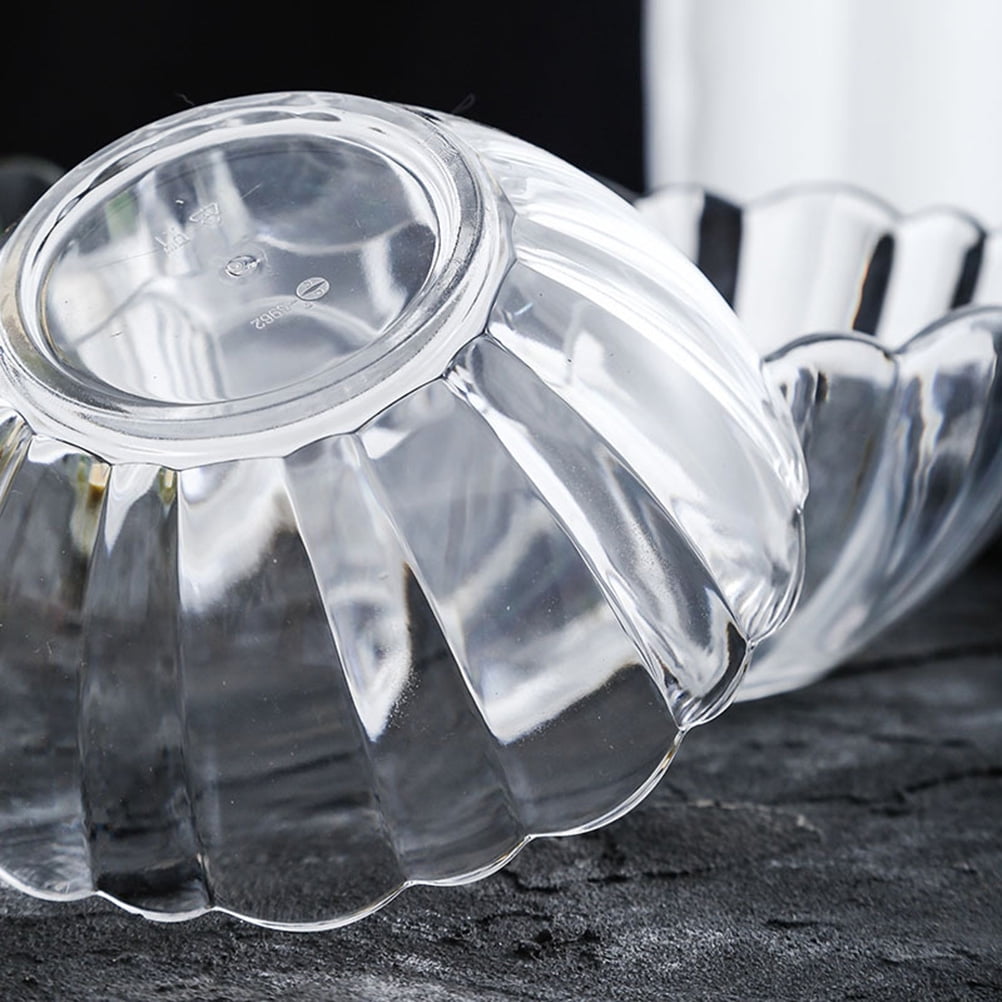 Luxshiny Transparent Acrylic Lotus Bowl - Lightweight Serving Bowl for Salad, Fruits, Desserts, Ideal for Parties, Gatherings, and Everyday Use 13.2*13.2*5.2cm As Shown - Image 8