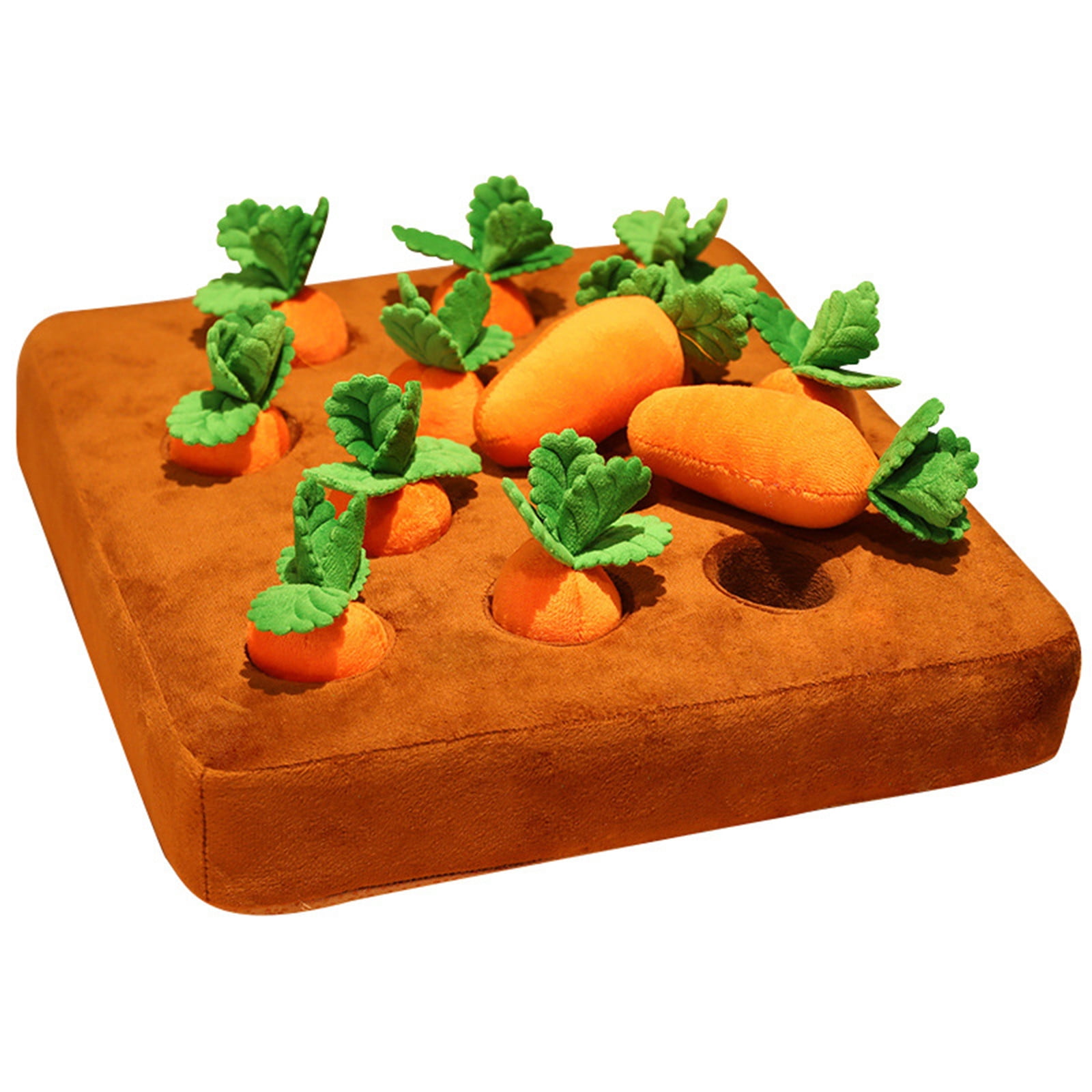 Darzheoy Carrot Dog Toy, Carrot Snuffle Mat for Dogs, Carrots Plush Puzzle Toys, Carrots Enrichment Dog Puzzle Toys, Hide and Seek Carrot Pet Interactive Toy B - Image 1