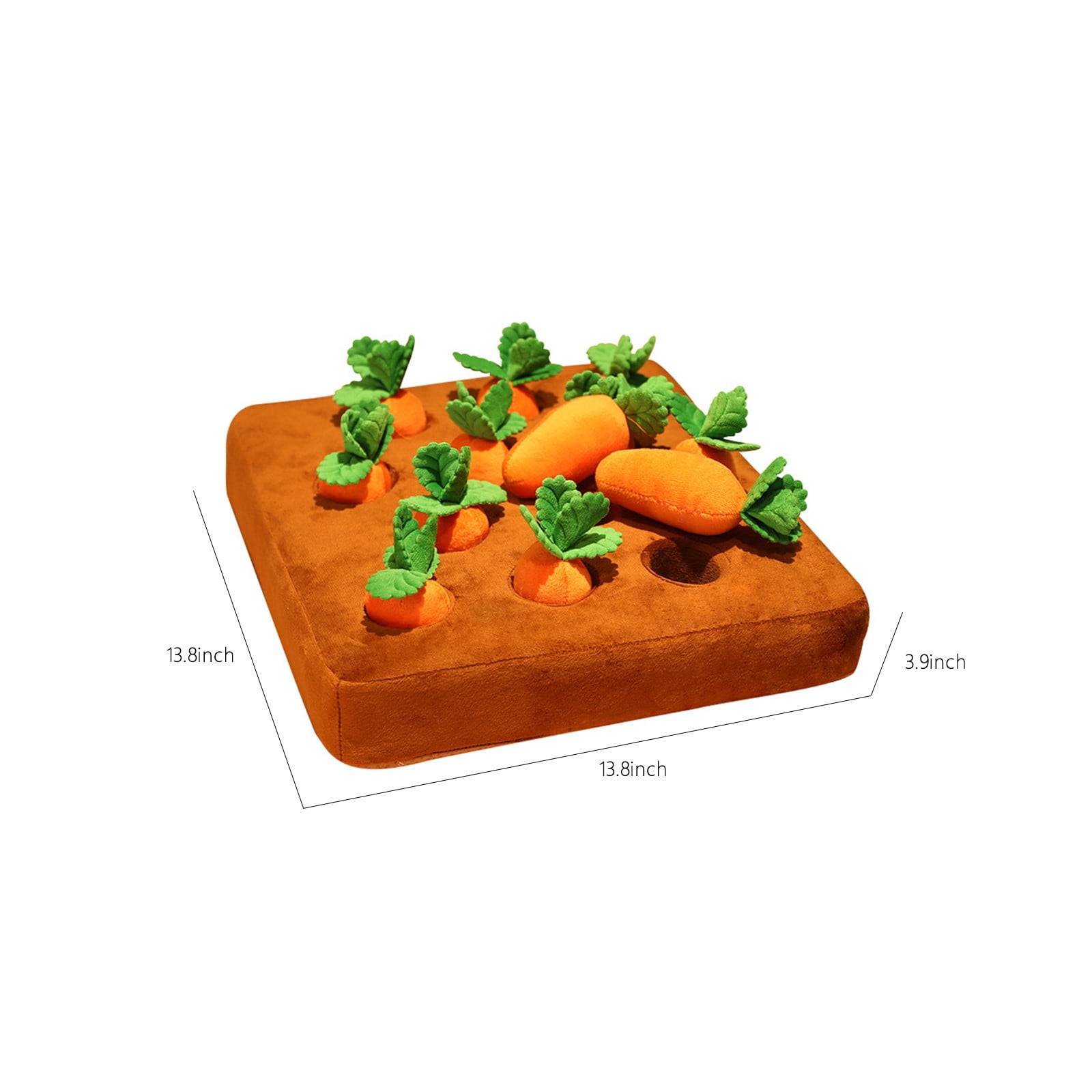 Darzheoy Carrot Dog Toy, Carrot Snuffle Mat for Dogs, Carrots Plush Puzzle Toys, Carrots Enrichment Dog Puzzle Toys, Hide and Seek Carrot Pet Interactive Toy B - Image 2