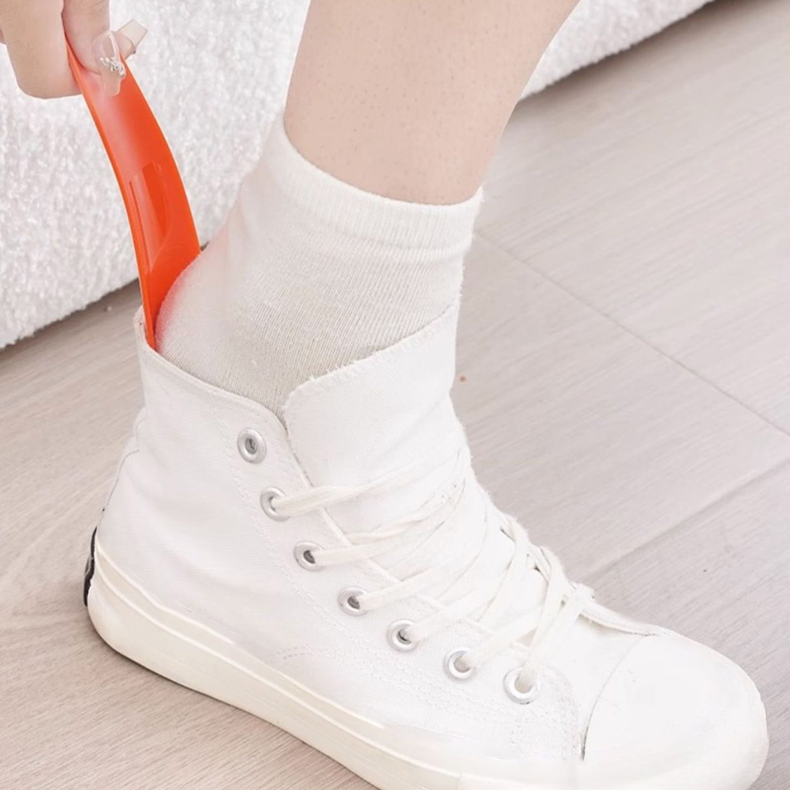 Darzheoy Shoe Horn 6.3 Inch, Shoe Horn Travel Size Small Shoe Helper Small Plastic Shoehorn Travel Shoe Horn Wide Short for Kids Women Red - Image 4