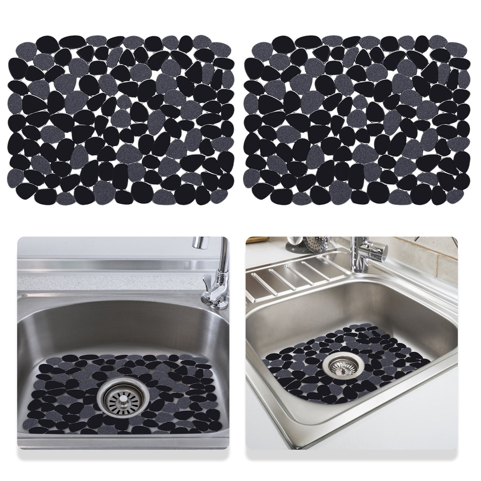Darzheoy Pebble Sink Mat for Stainless Steel/Ceramic Sinks, PVC Sink Protectors Mats for Bottom of Kitchen Sink, Dish Drying Mat for Dishes and Glassware A - Image 4