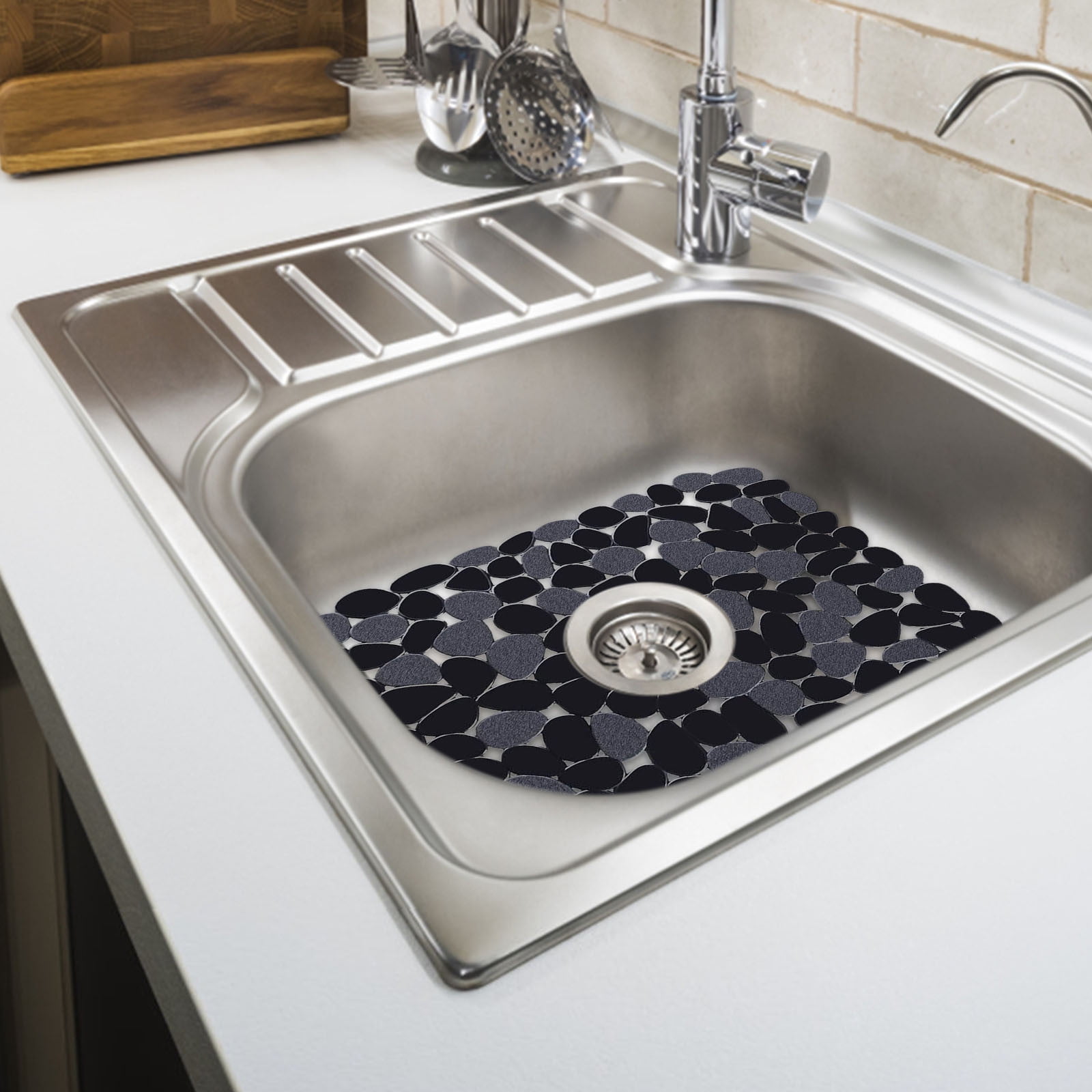 Darzheoy Pebble Sink Mat for Stainless Steel/Ceramic Sinks, PVC Sink Protectors Mats for Bottom of Kitchen Sink, Dish Drying Mat for Dishes and Glassware A - Image 5