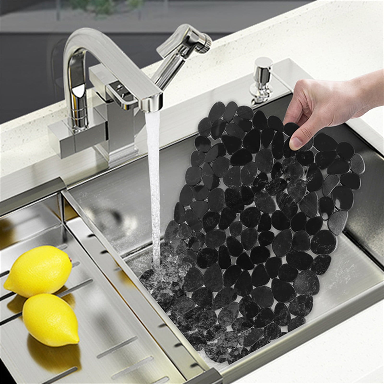 Darzheoy Pebble Sink Mat for Stainless Steel/Ceramic Sinks, PVC Sink Protectors Mats for Bottom of Kitchen Sink, Dish Drying Mat for Dishes and Glassware A - Image 8