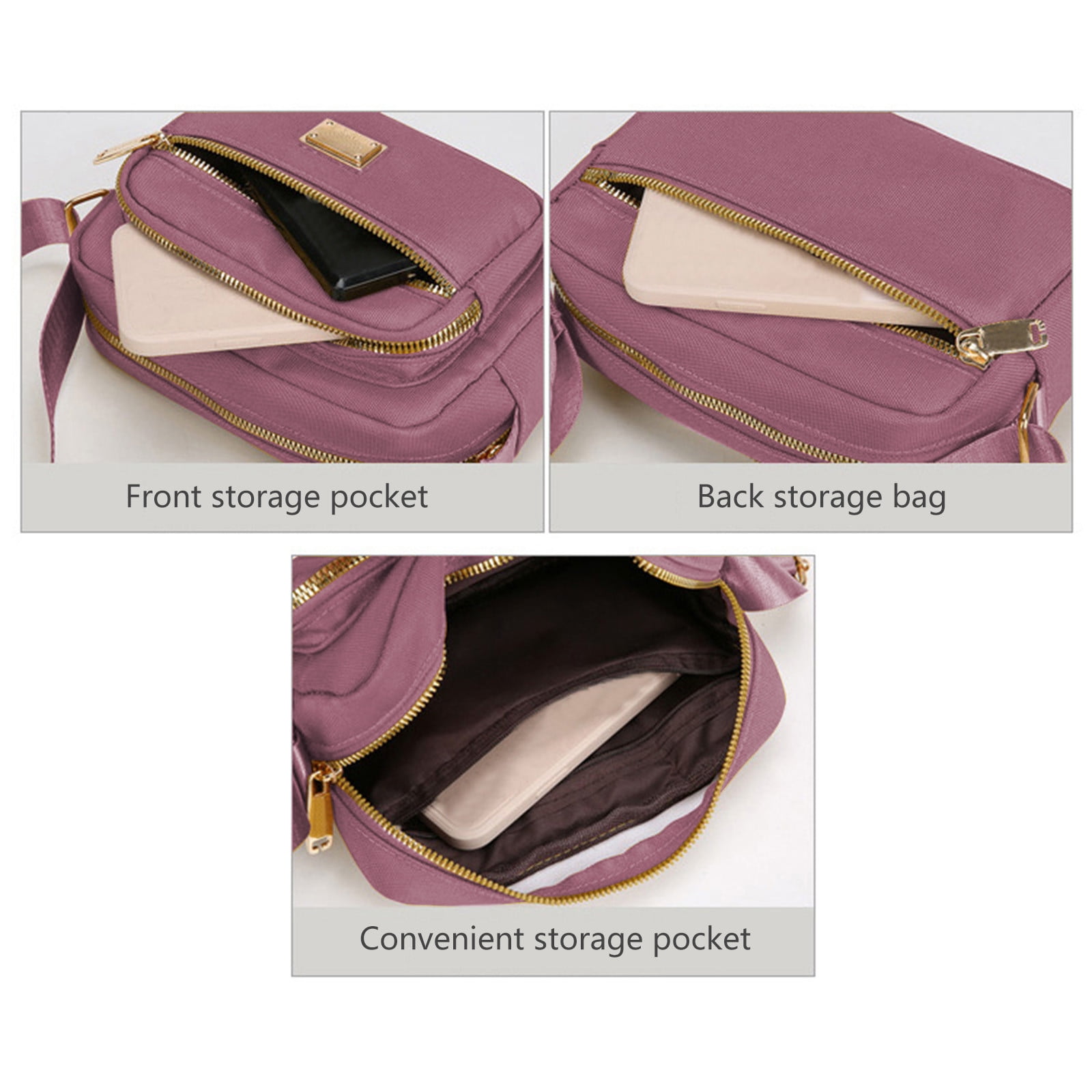 Darzheoy Fanny Packs for Women Crossbody Backpack Shoulder Messenger Bag Waterproof Everywhere Crossbody Belt Bag for Workout Running Travelling Pink - Image 6