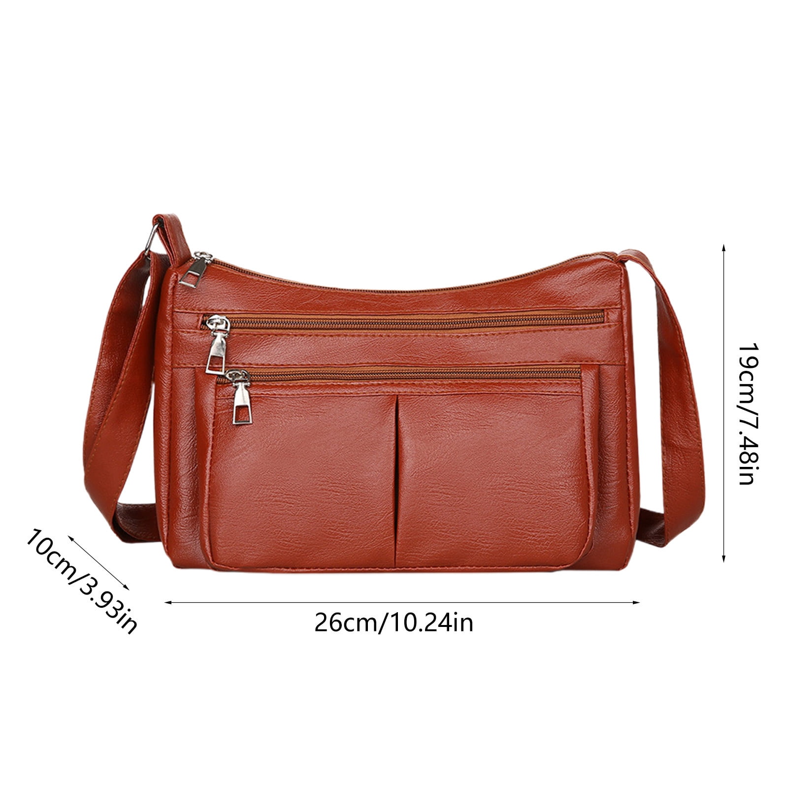 Darzheoy Purses for Women Soft PU Leather Shoulder Bag Ladies Crossbody Purse and handbags Lightweight Pocketbook Brown - Image 2