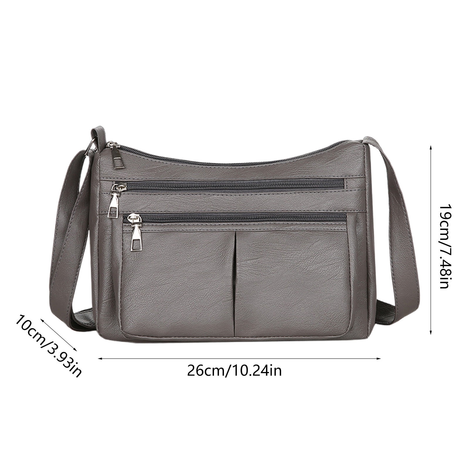 Darzheoy Purses for Women Soft PU Leather Shoulder Bag Ladies Crossbody Purse and handbags Lightweight Pocketbook Gray - Image 2