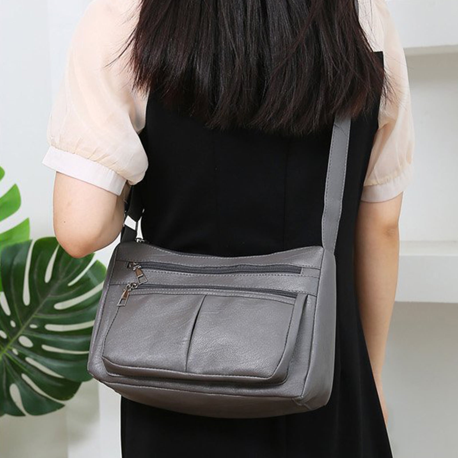 Darzheoy Purses for Women Soft PU Leather Shoulder Bag Ladies Crossbody Purse and handbags Lightweight Pocketbook Gray - Image 4