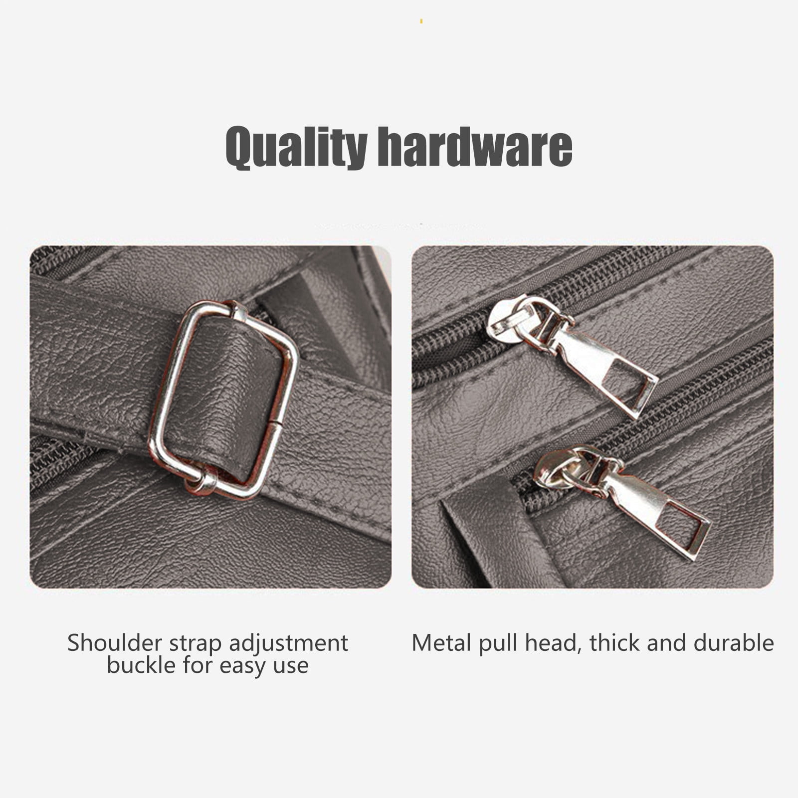 Darzheoy Purses for Women Soft PU Leather Shoulder Bag Ladies Crossbody Purse and handbags Lightweight Pocketbook Gray - Image 6