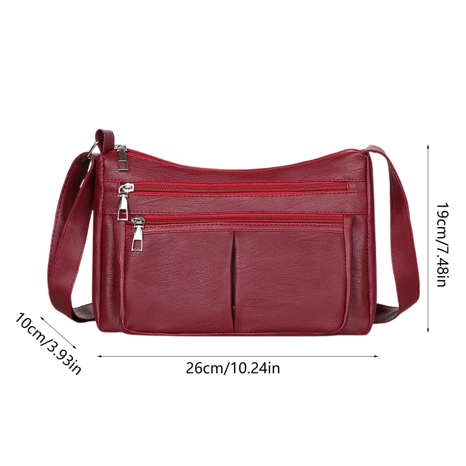 Darzheoy Purses for Women Soft PU Leather Shoulder Bag Ladies Crossbody Purse and handbags Lightweight Pocketbook Red - Image 2