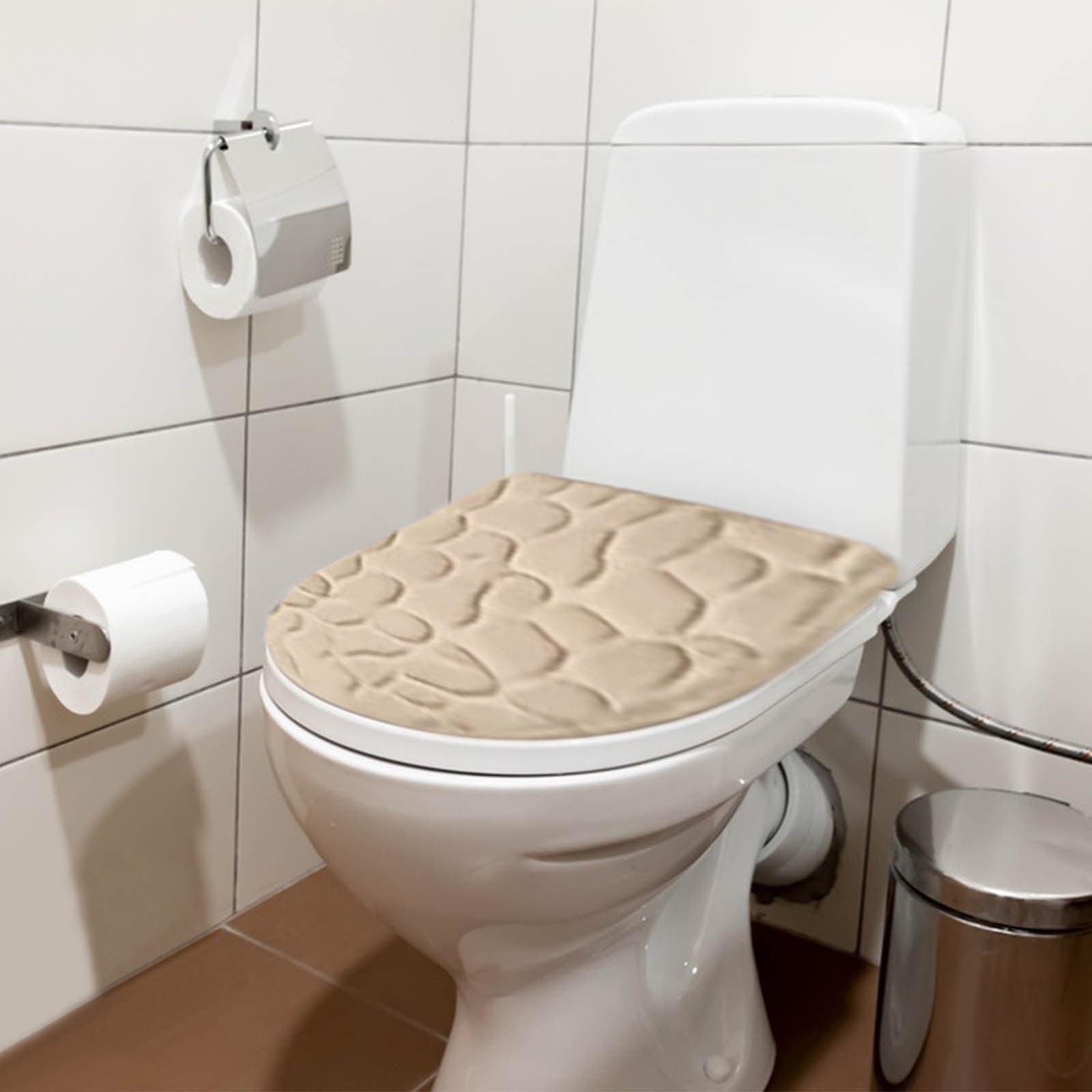 Kdkad Bathroom Rugs Sets 4 Piece, Non Slip Memory Foam Bathroom Rugs, Machine Wash Bathroom Mat Set, Water Absorbent Bath Rug Set for Tub, Toilet and Floor As Show H - Image 4