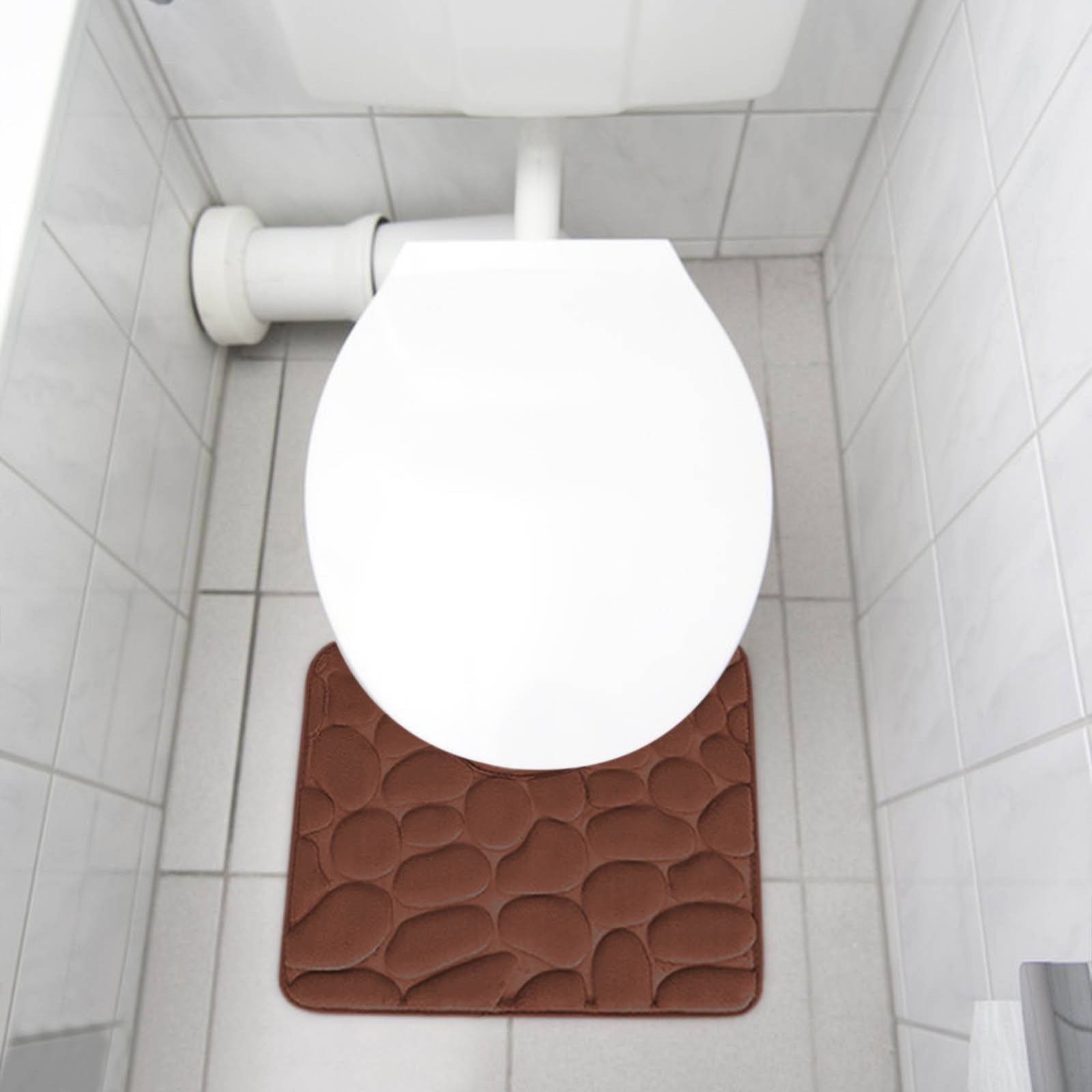 Kdkad Bathroom Rugs Sets 4 Piece, Non Slip Memory Foam Bathroom Rugs, Machine Wash Bathroom Mat Set, Water Absorbent Bath Rug Set for Tub, Toilet and Floor 40*50cmU/15.7*19.7in 50*80cm/19.7*31.5in 50*100cm/19.7*39.3in lid38*40cm/14.9*15.7in K - Image 6
