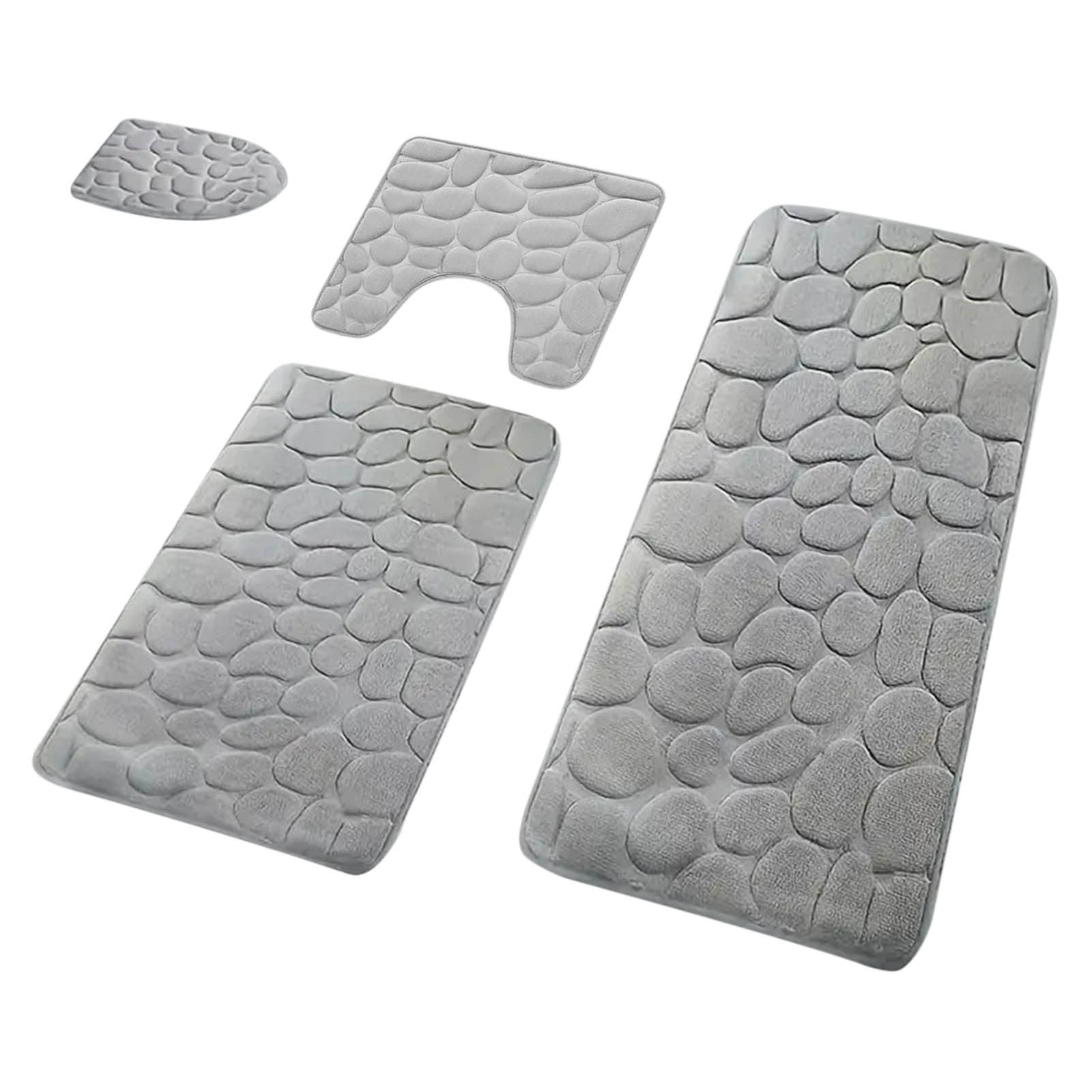 Kdkad Bathroom Rugs Sets 4 Piece, Non Slip Memory Foam Bathroom Rugs, Machine Wash Bathroom Mat Set, Water Absorbent Bath Rug Set for Tub, Toilet and Floor As Show L - Image 2